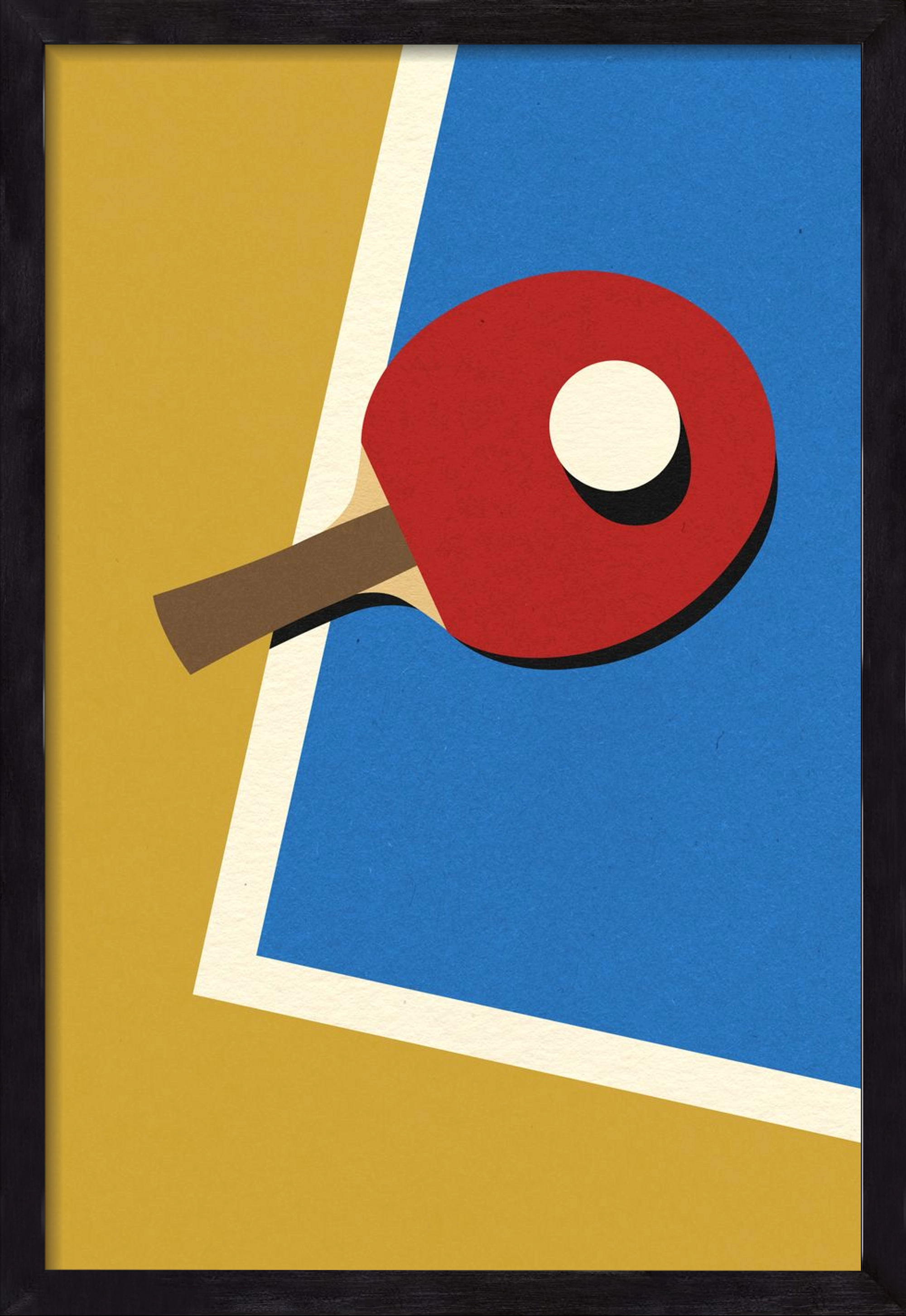 Table Tennis Team Red, 20x30 cm (20x30 cm), Fekete keret