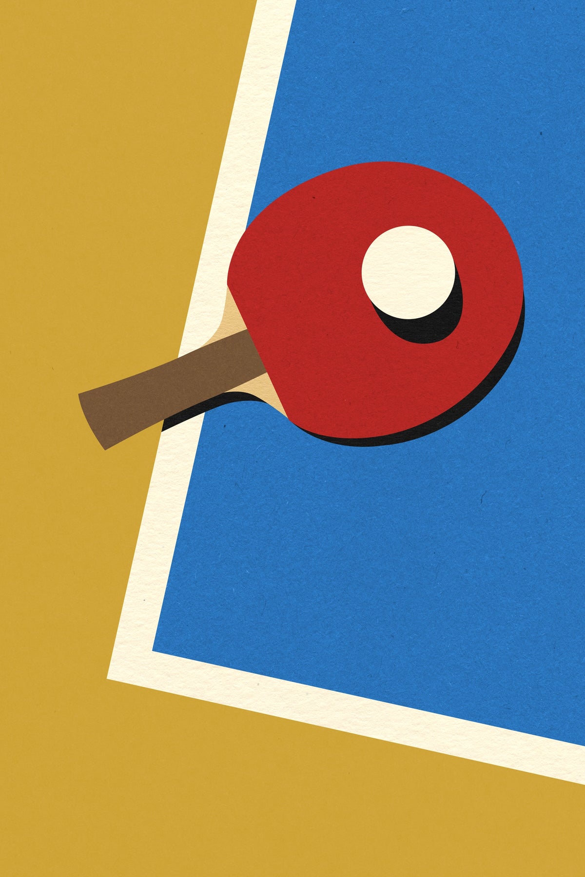 Table Tennis Team Red, 40x60 cm, Keret nélkül