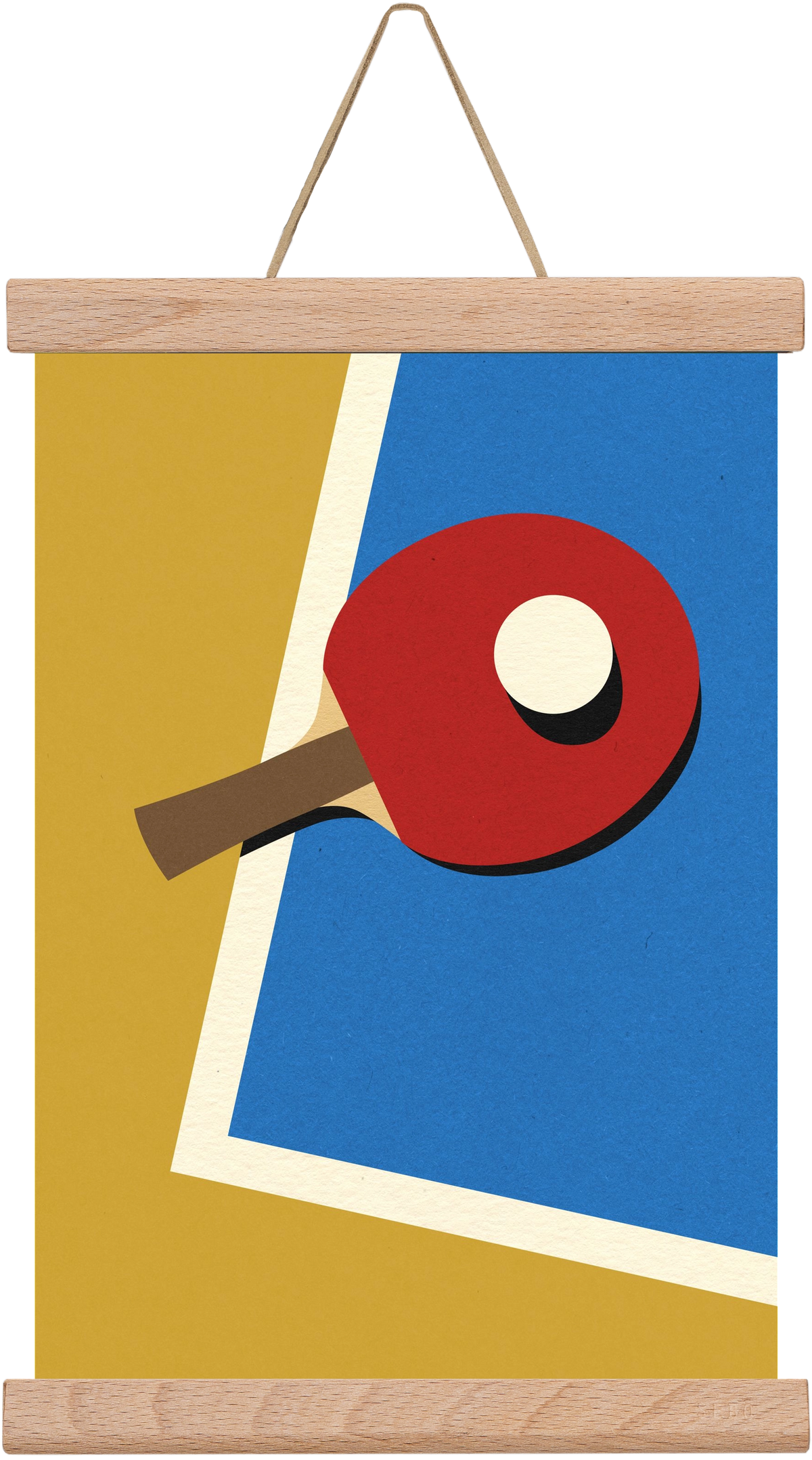 Table Tennis Team Red, 20x30 cm (20x30 cm), Tölgy akasztó