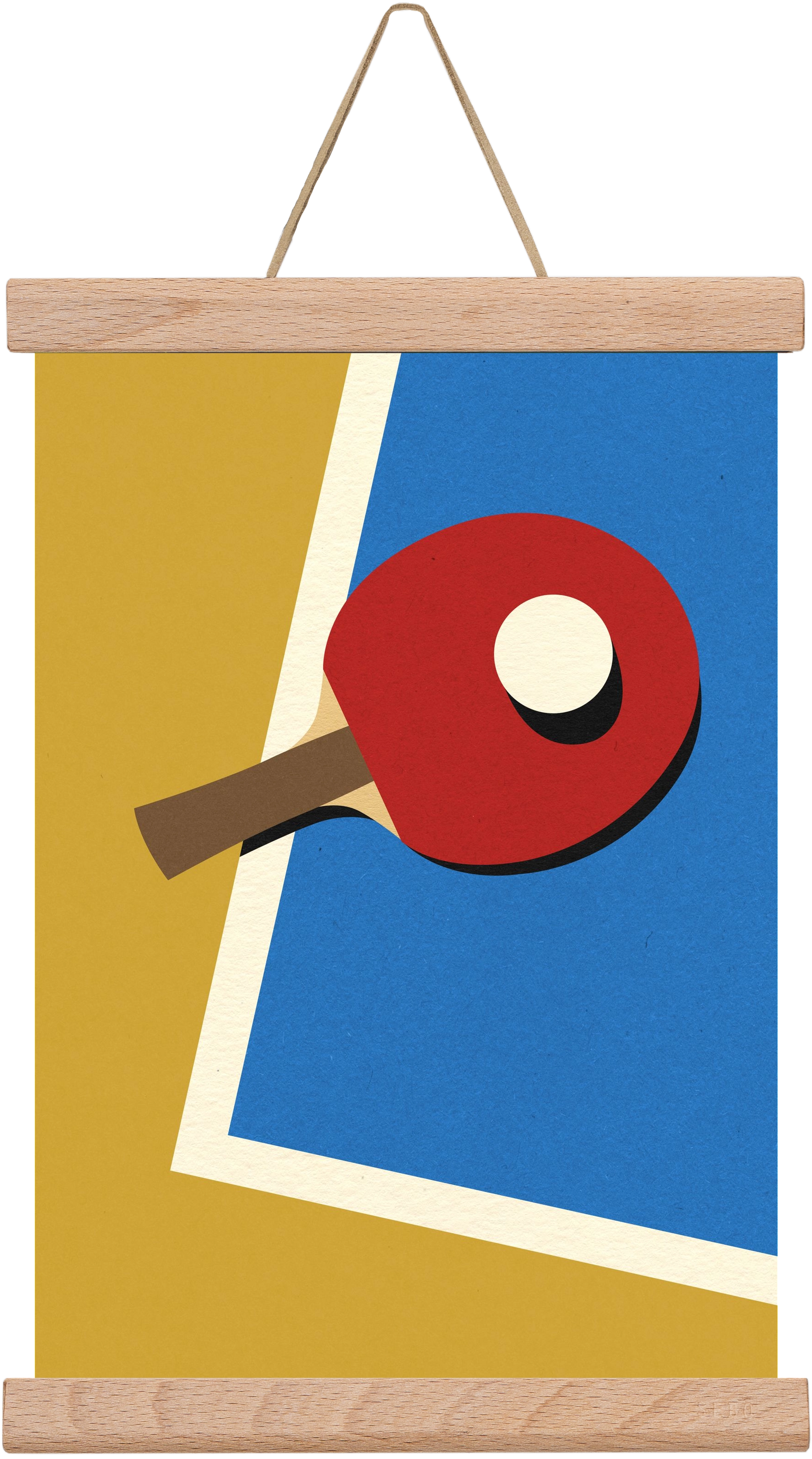 Table Tennis Team Red, 20x30 cm (20x30 cm), Tölgy akasztó