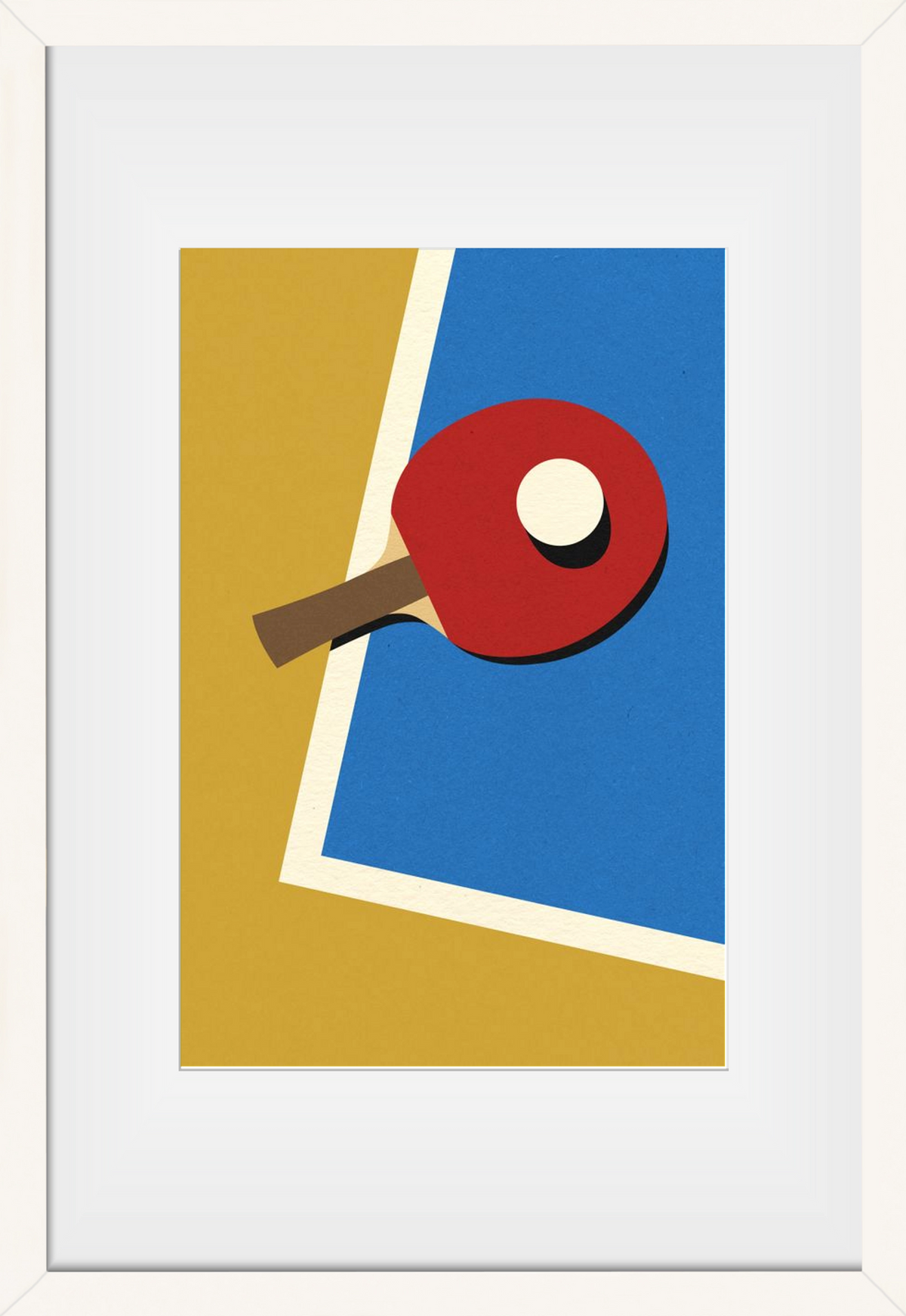 Table Tennis Team Red, 30x45 cm (20x30 cm), Fehér keret, paszpartuval