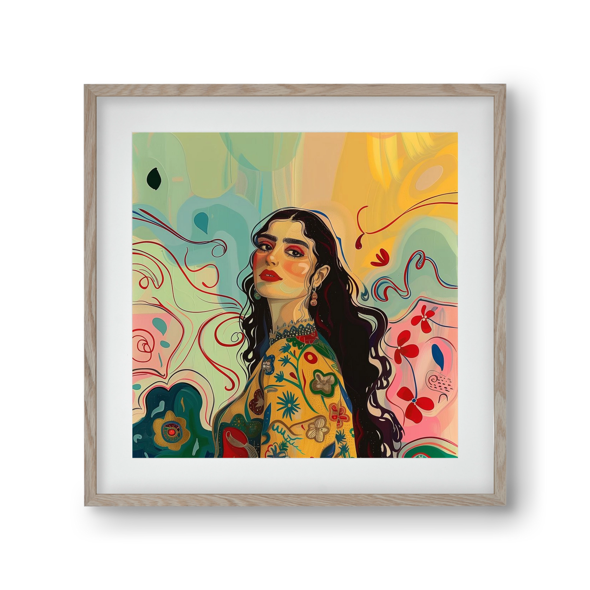 Guardian of Roots, 30x30 cm (20x20 cm), Tölgy keret, paszpartuval