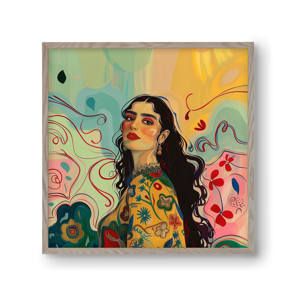 Guardian of Roots, 30x30 cm (30x30 cm), Tölgy keret