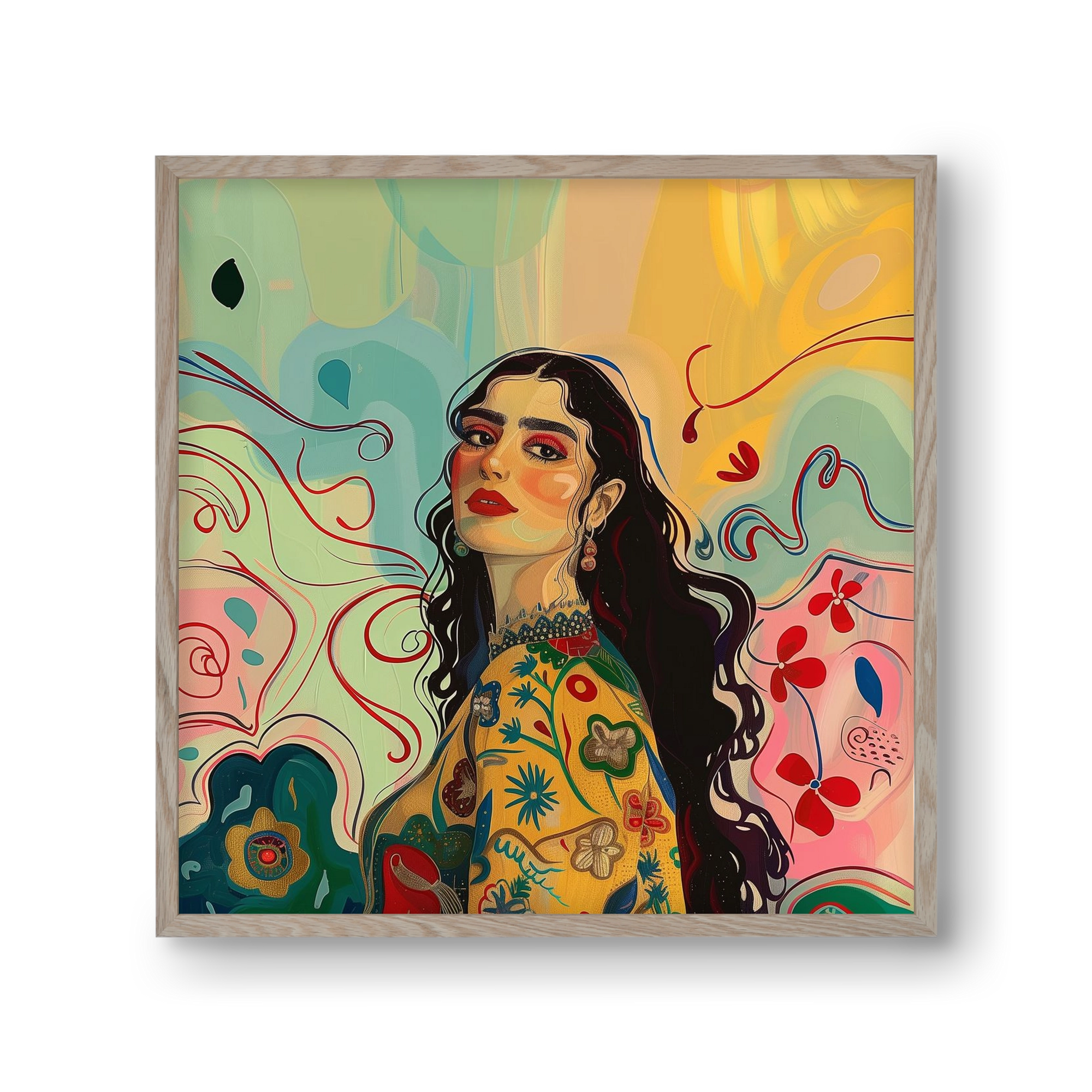 Guardian of Roots, 30x30 cm (30x30 cm), Tölgy keret