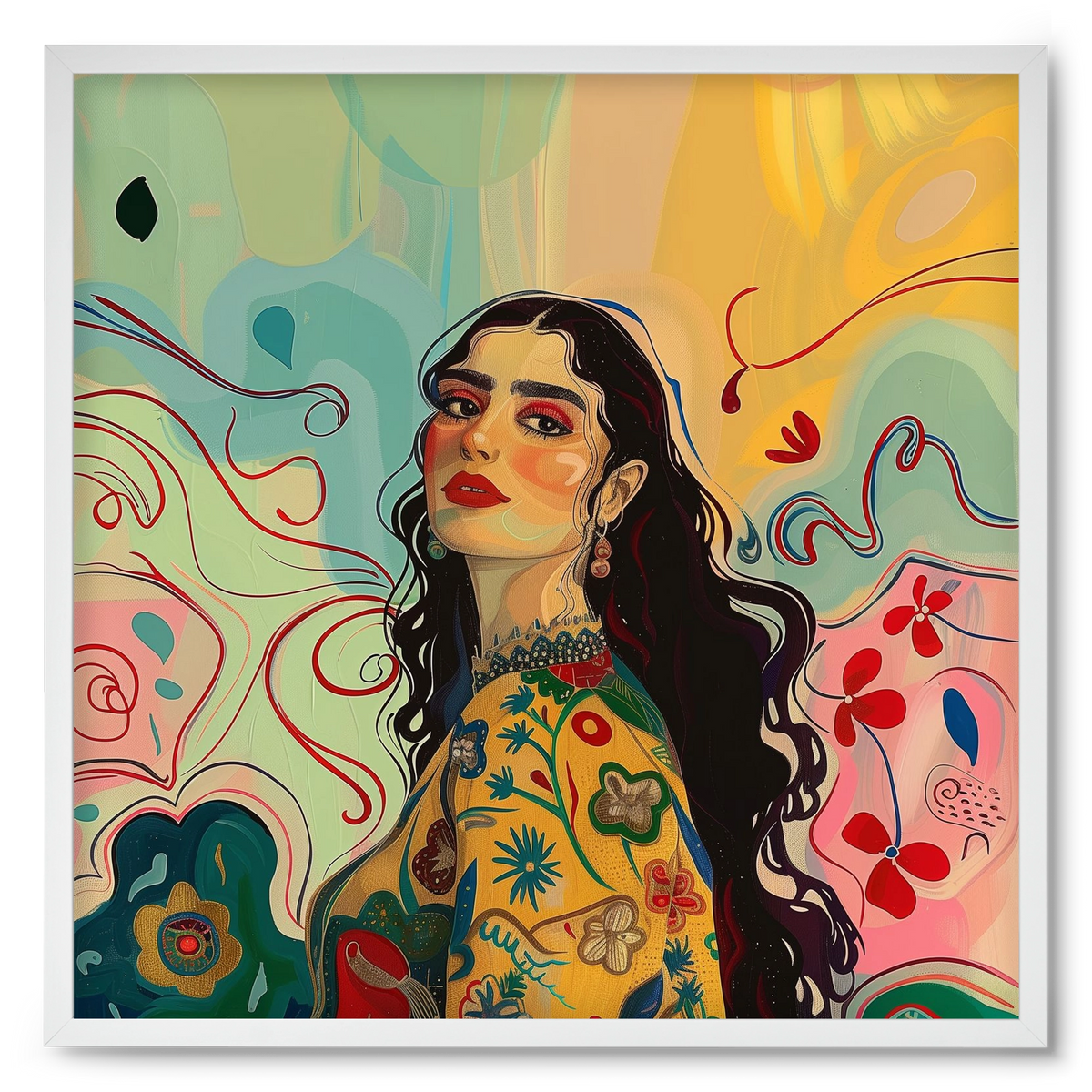 Guardian of Roots, 50x50 cm (50x50 cm), Fehér keret