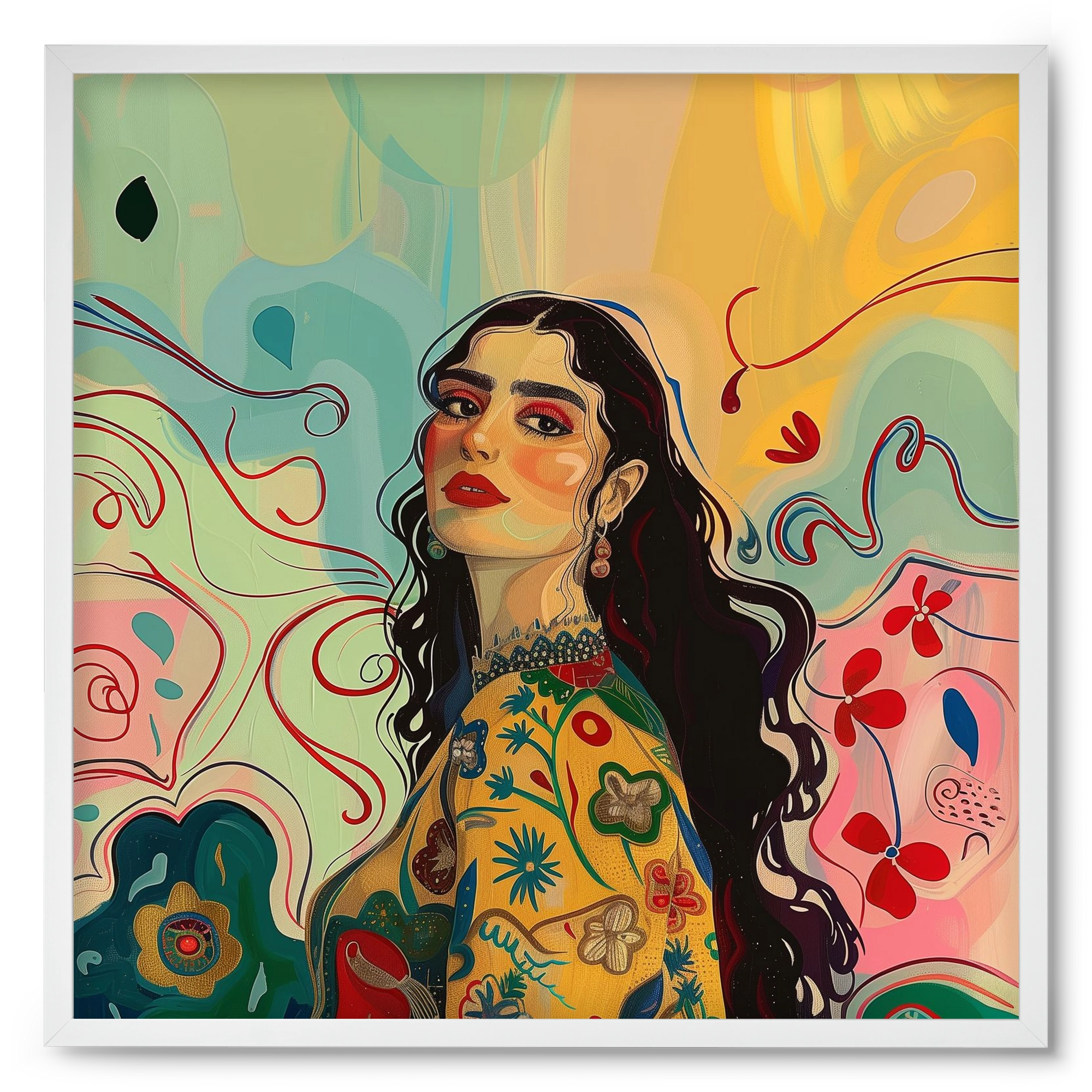 Guardian of Roots, 50x50 cm (50x50 cm), Fehér keret