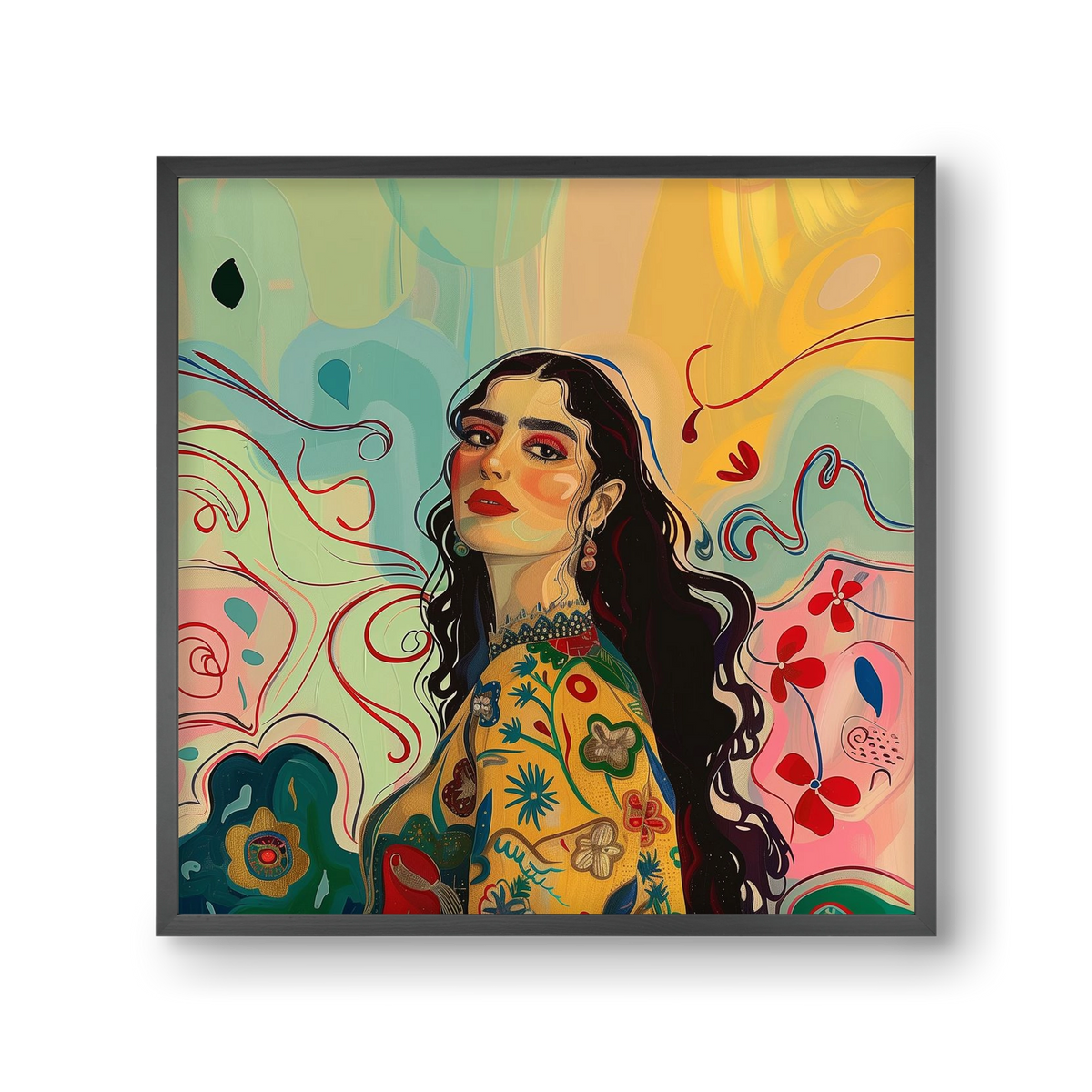 Guardian of Roots, 30x30 cm (30x30 cm), Fekete keret