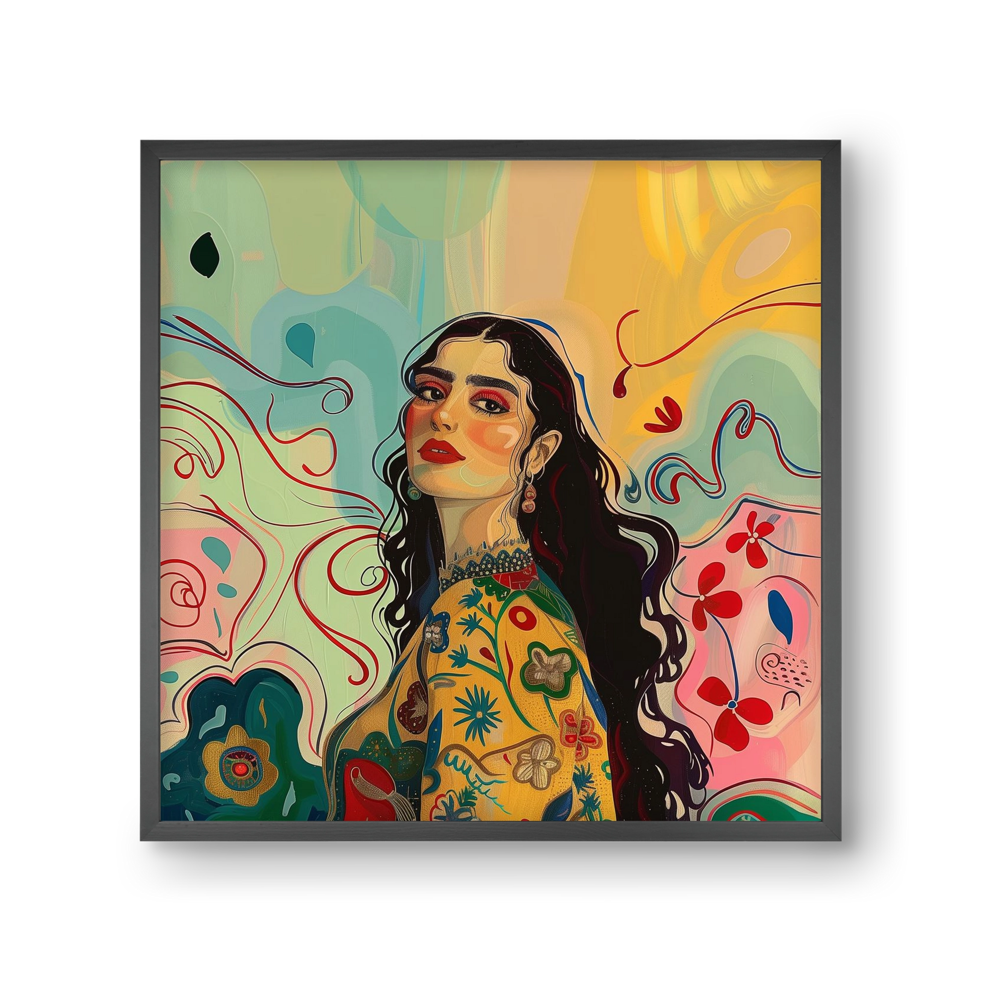 Guardian of Roots, 30x30 cm (30x30 cm), Fekete keret