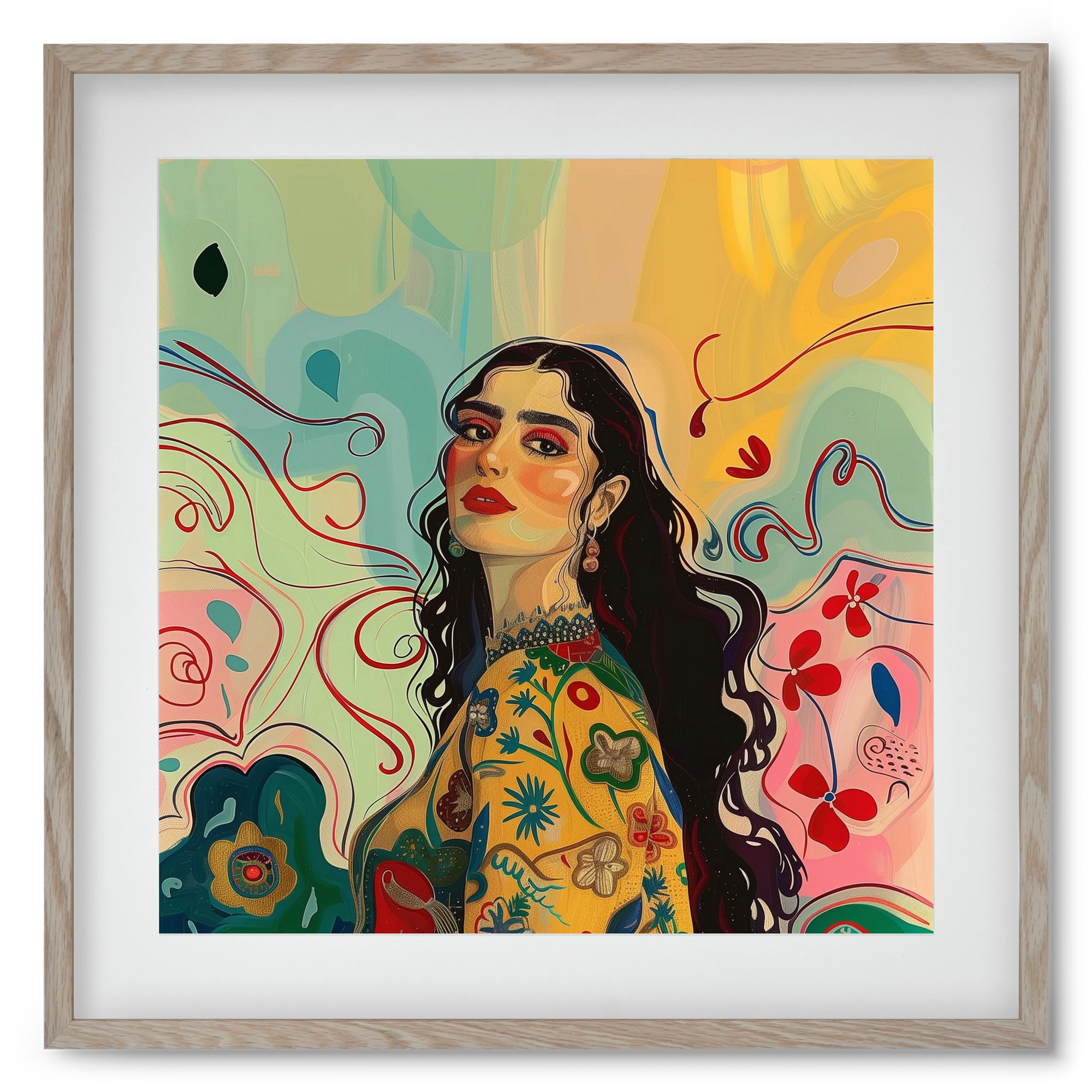 Guardian of Roots, 50x50 cm (40x40 cm), Tölgy keret, paszpartuval