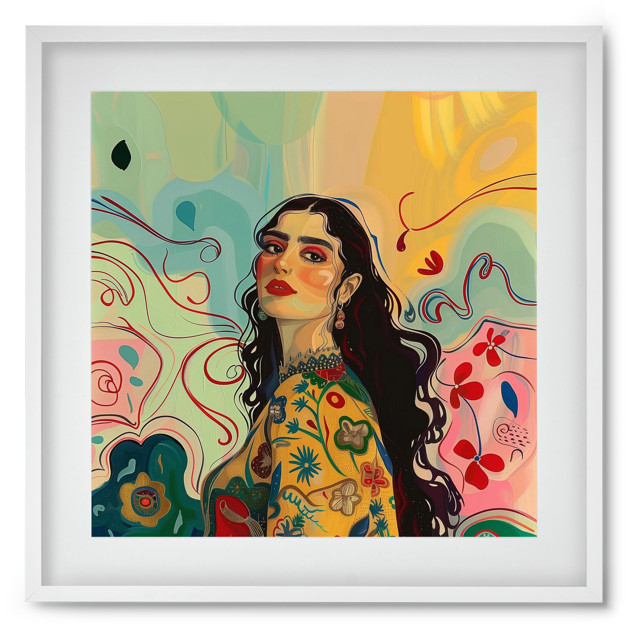 Guardian of Roots, 50x50 cm (40x40 cm), Fehér keret, paszpartuval