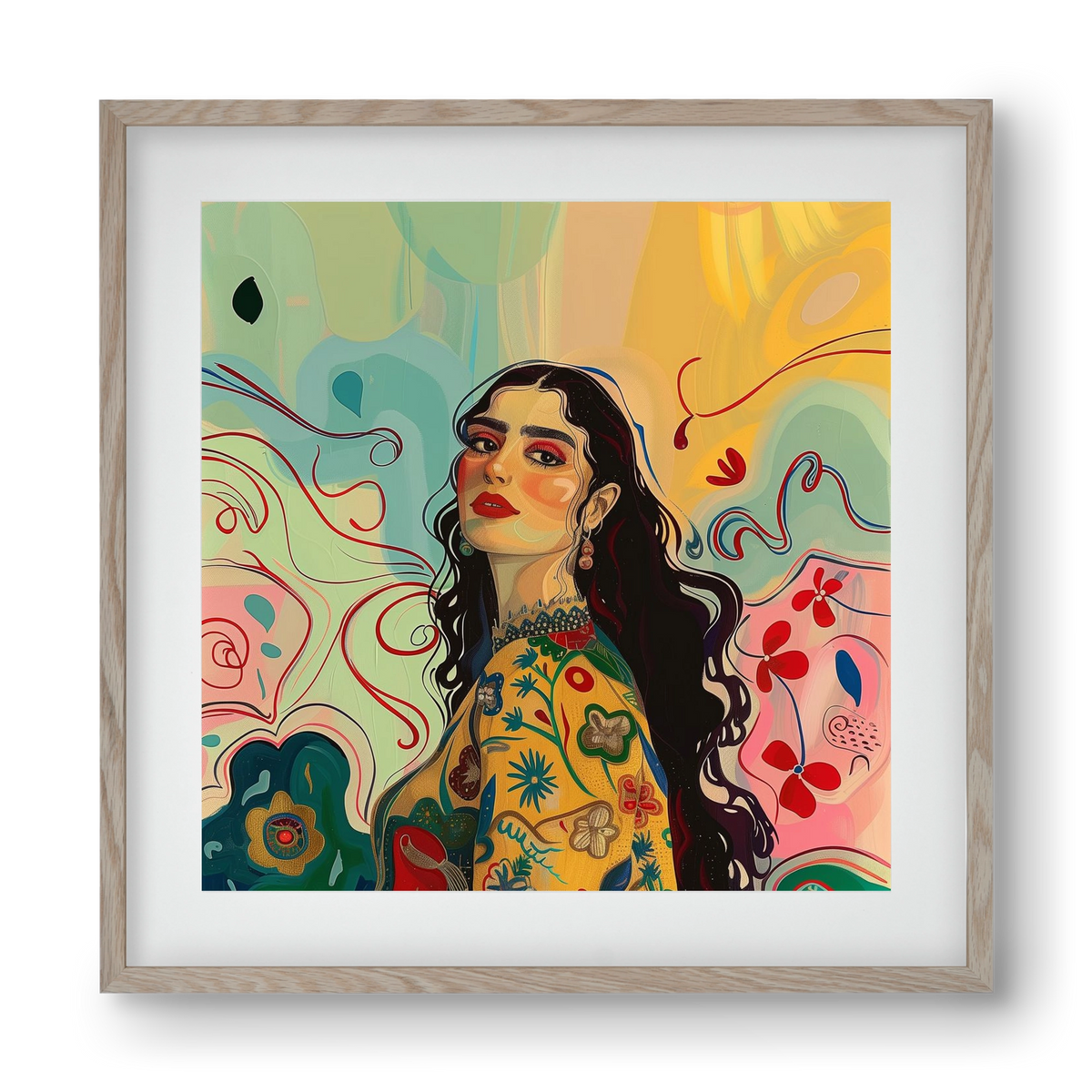 Guardian of Roots, 40x40 cm (30x30 cm), Tölgy keret, paszpartuval