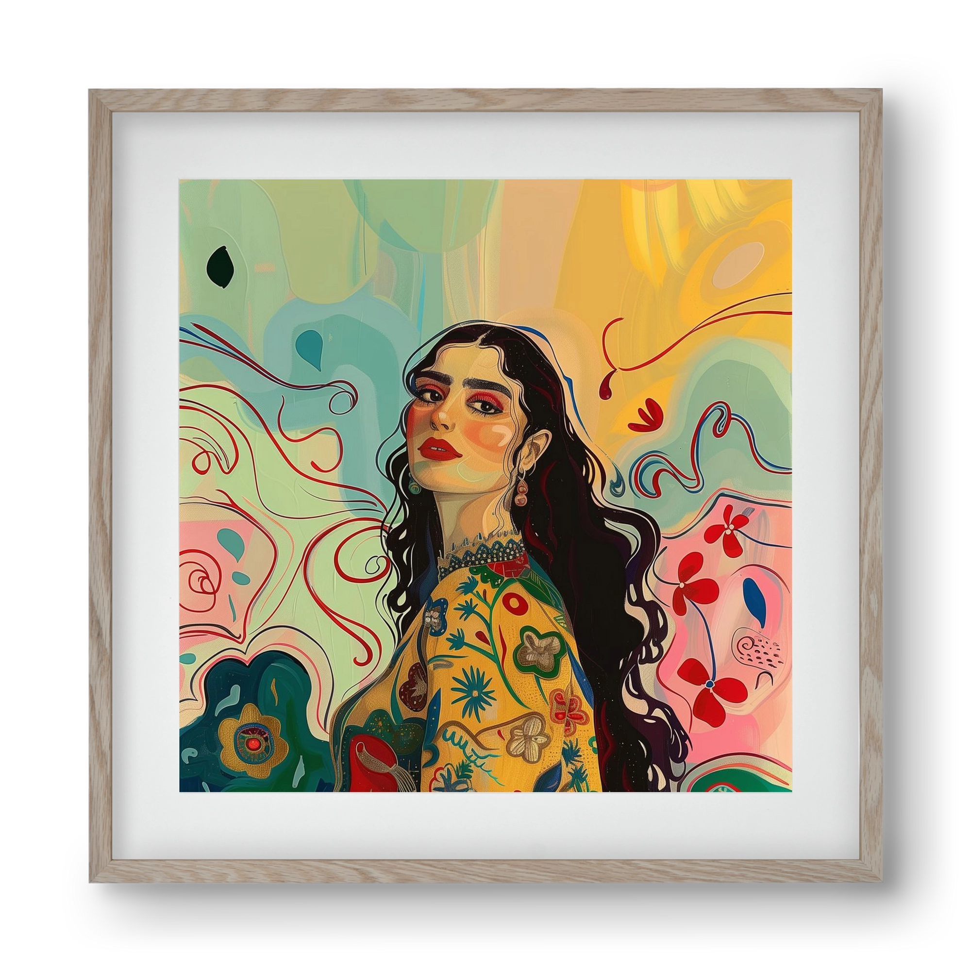 Guardian of Roots, 40x40 cm (30x30 cm), Tölgy keret, paszpartuval