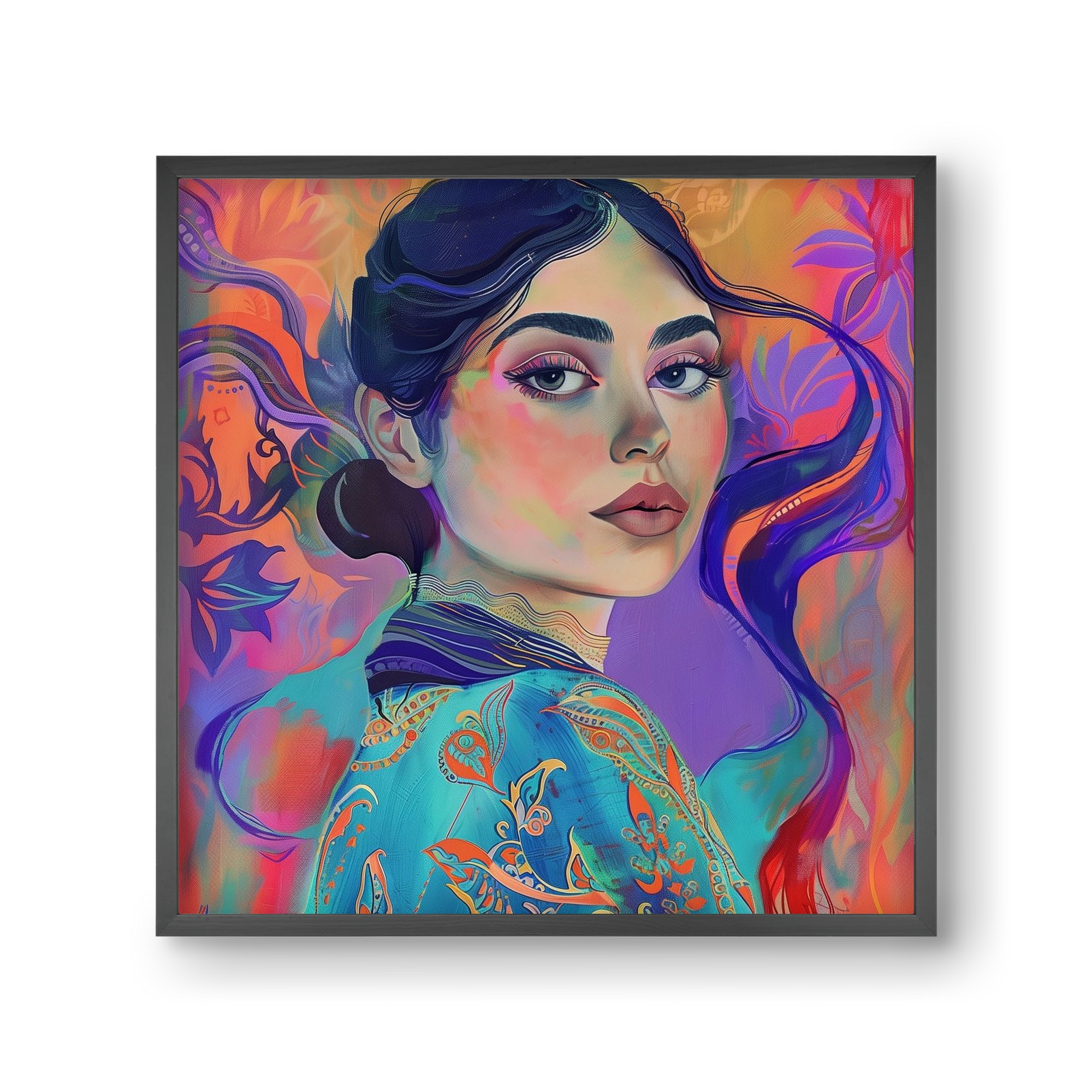 Layers of Thought, 30x30 cm (30x30 cm), Fekete keret