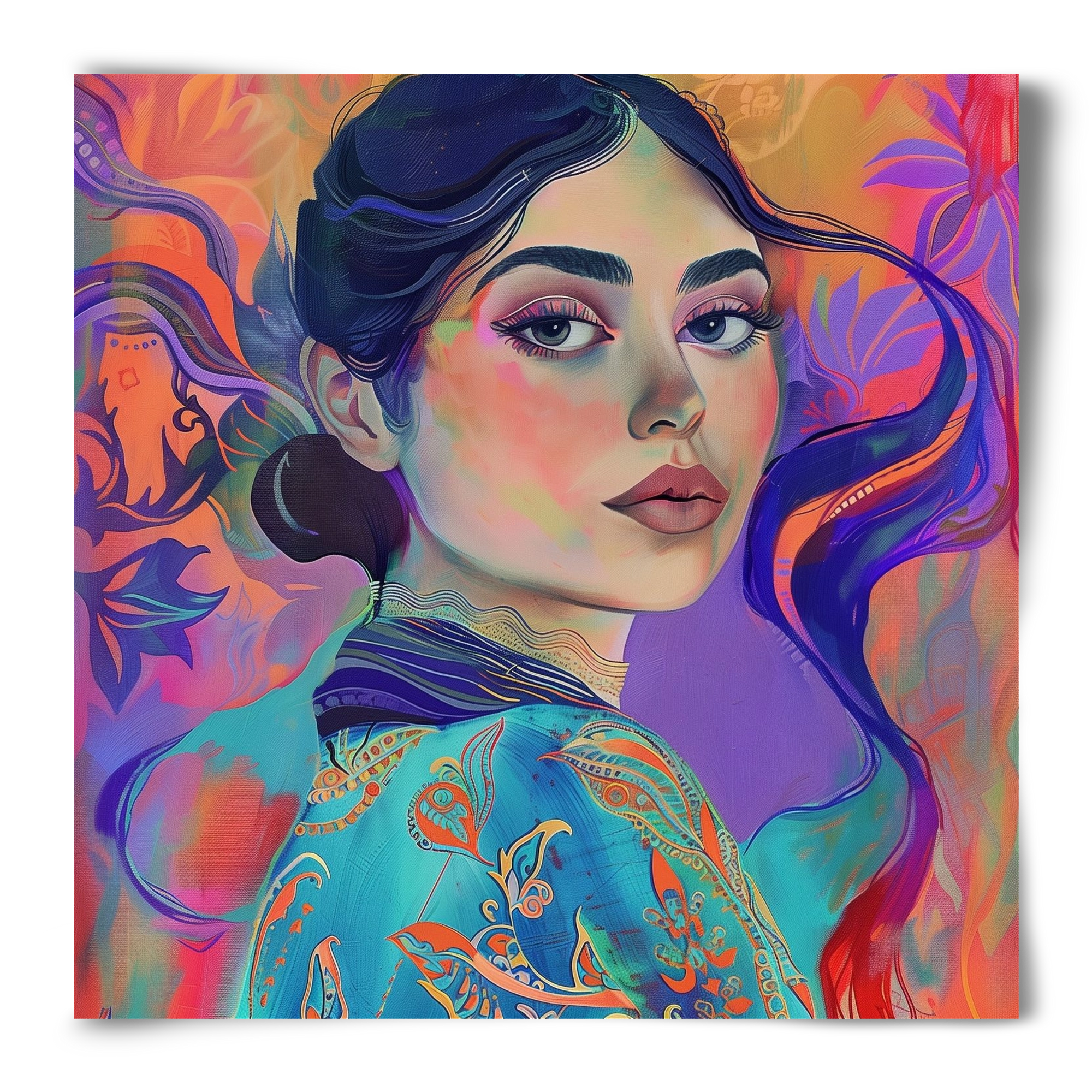 Layers of Thought, 50x50 cm, Keret nélkül