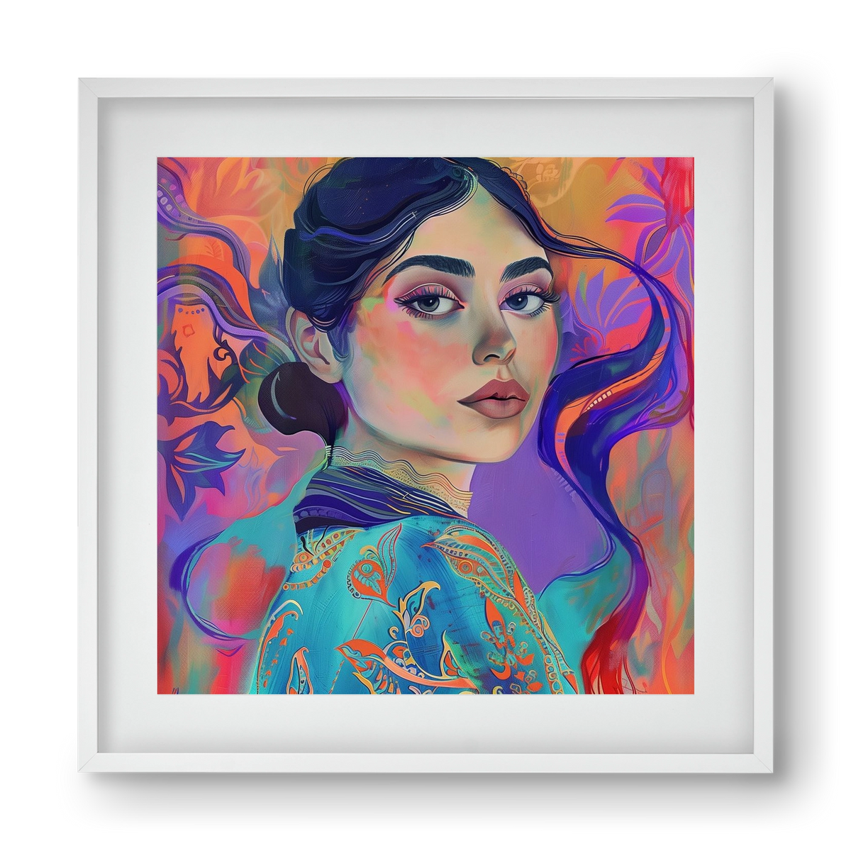 Layers of Thought, 40x40 cm (30x30 cm), Fehér keret, paszpartuval