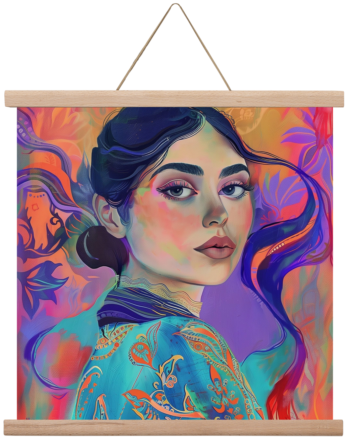 Layers of Thought, 40x40 cm (40x40 cm), Tölgy akasztó