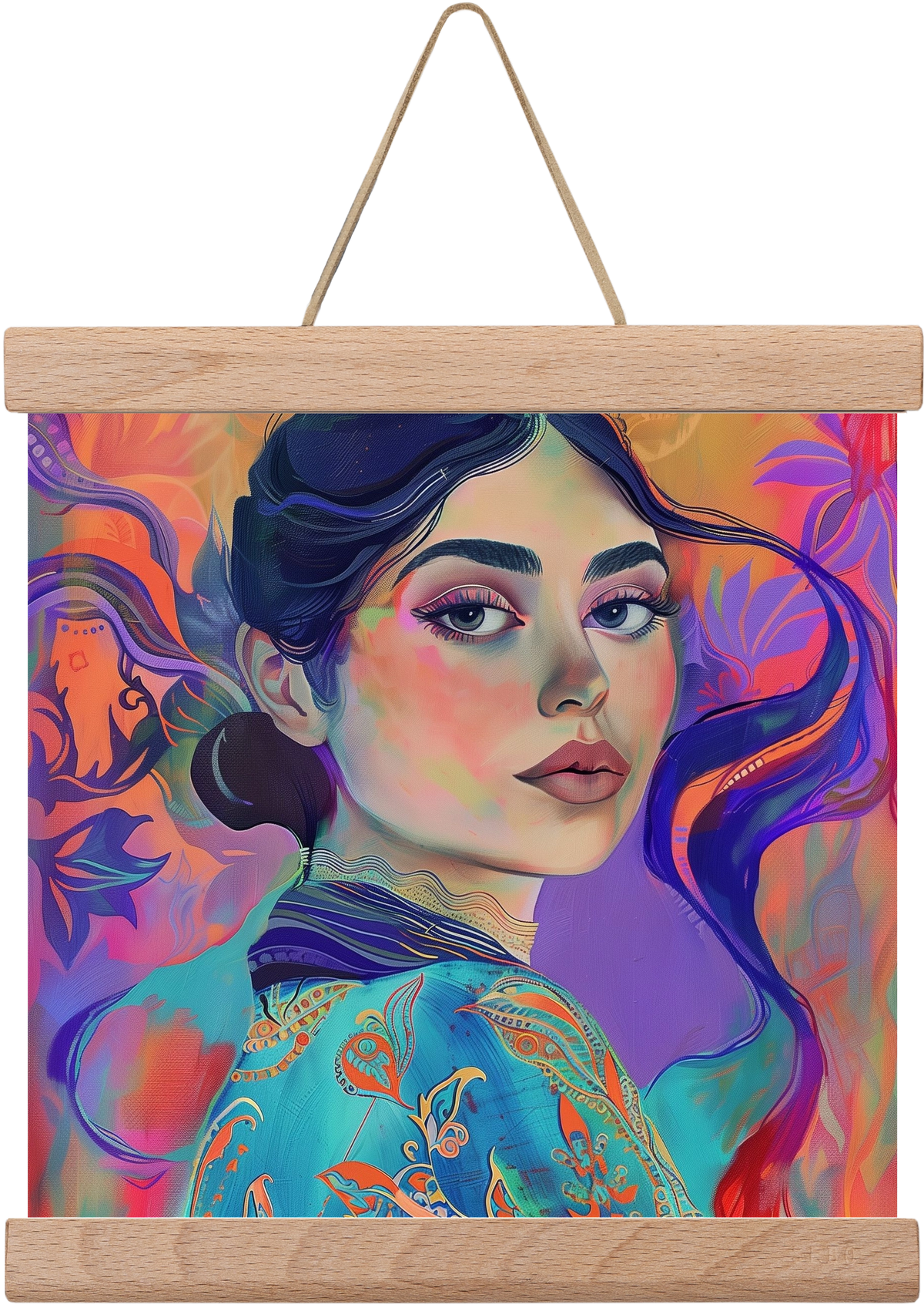 Layers of Thought, 20x20 cm (20x20 cm), Tölgy akasztó