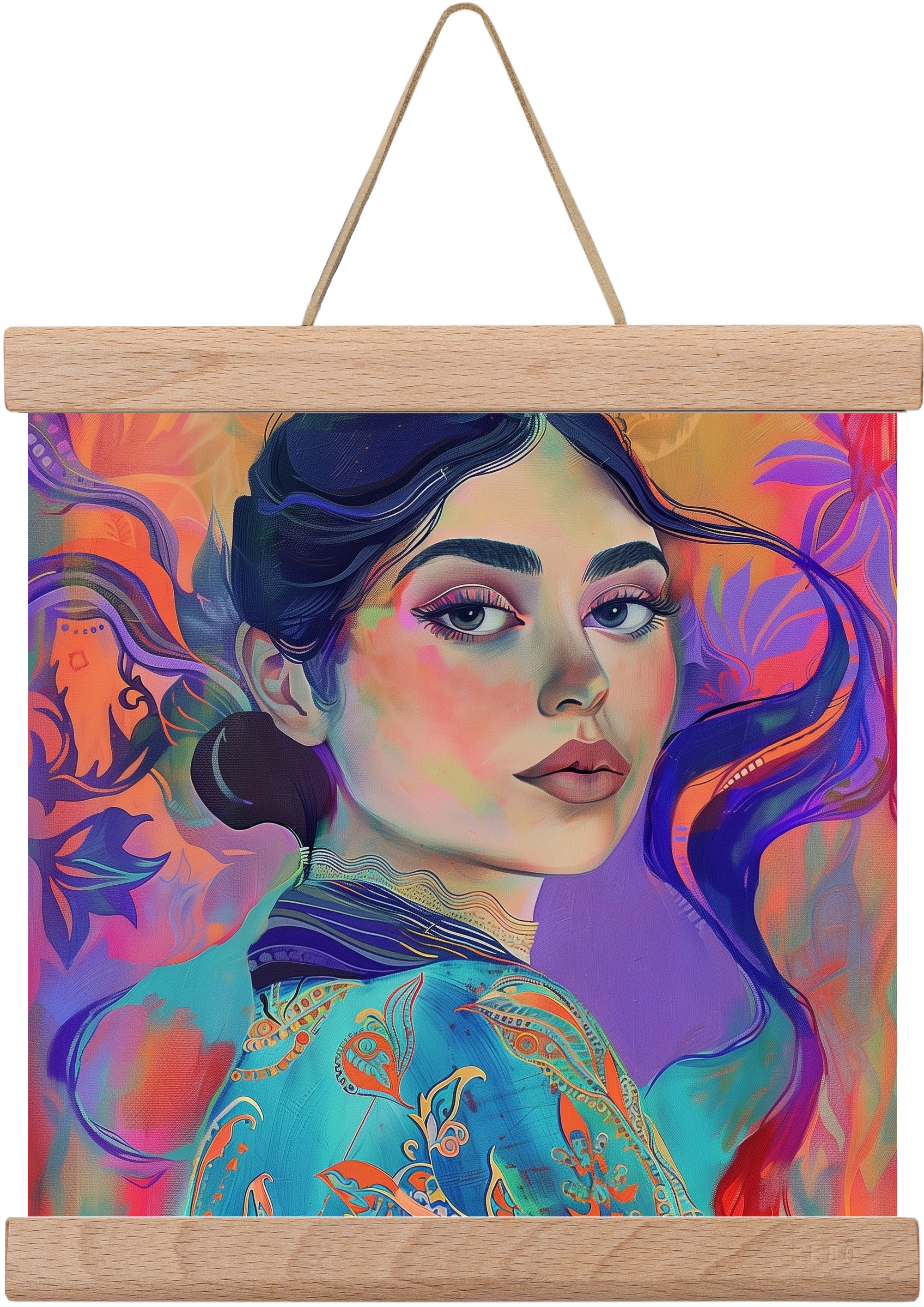 Layers of Thought, 20x20 cm (20x20 cm), Tölgy akasztó