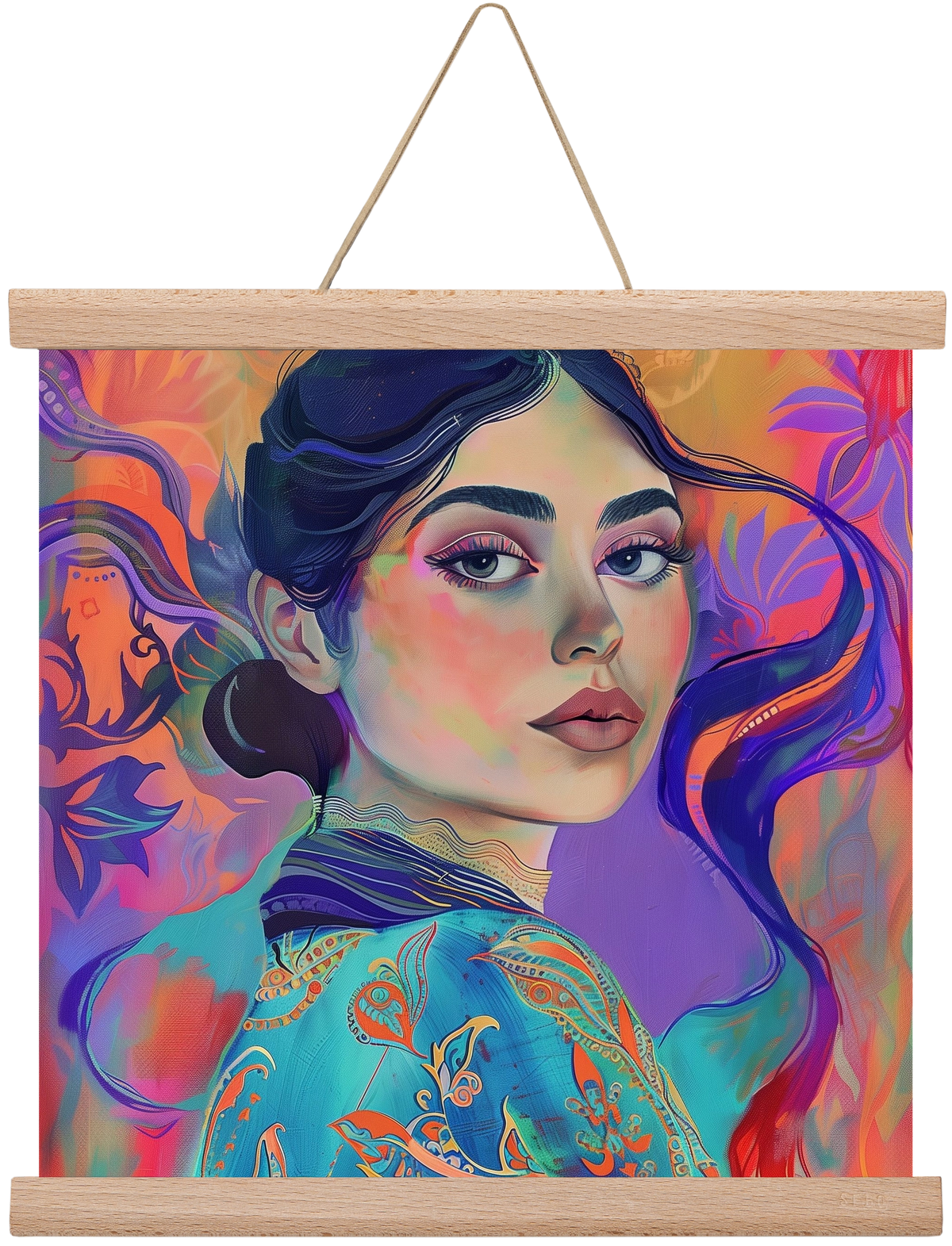 Layers of Thought, 30x30 cm (30x30 cm), Tölgy akasztó