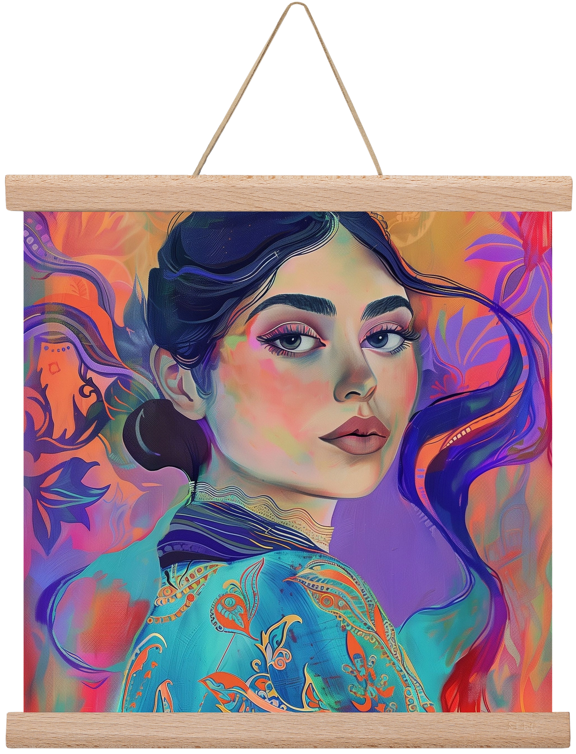 Layers of Thought, 30x30 cm (30x30 cm), Tölgy akasztó