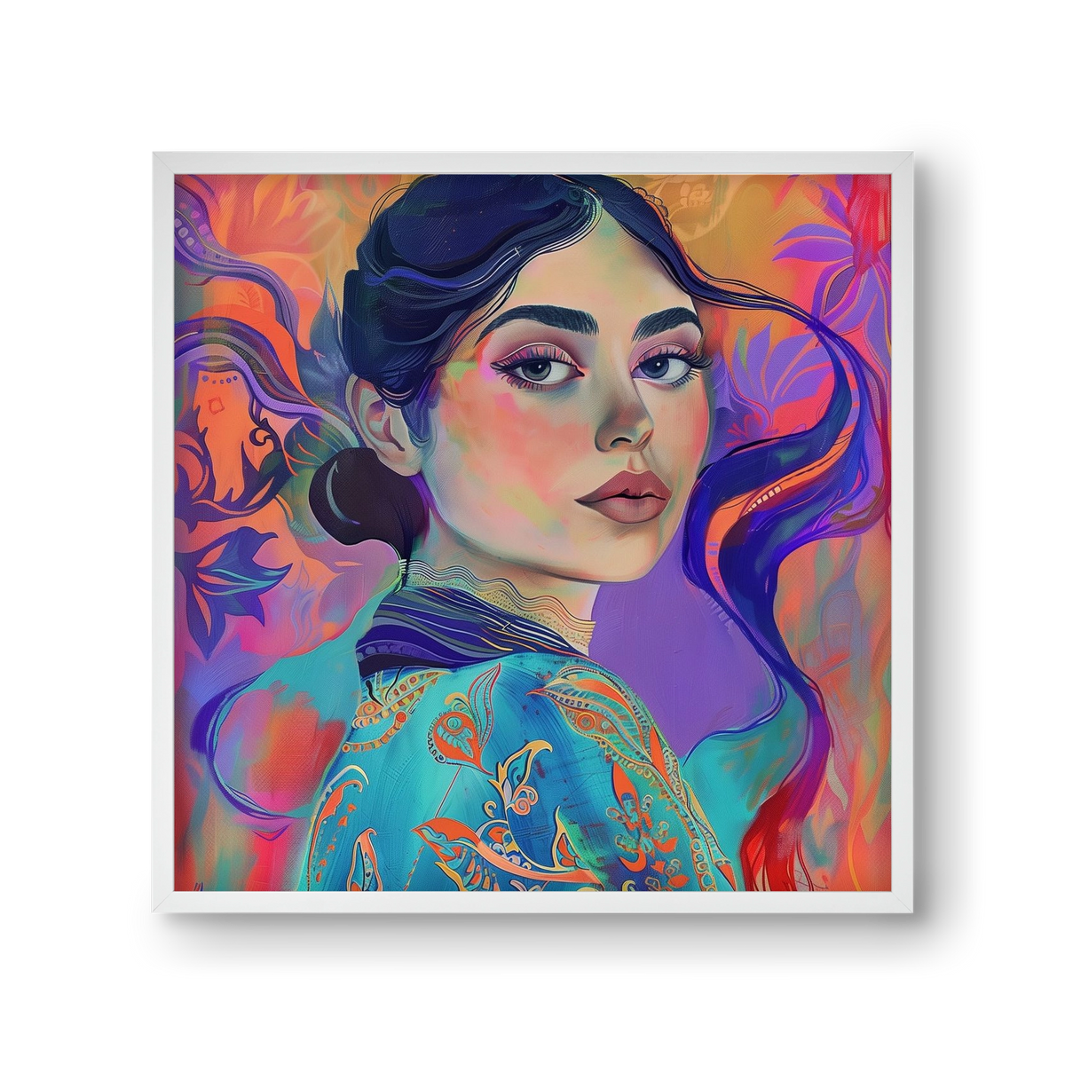 Layers of Thought, 30x30 cm (30x30 cm), Fehér keret