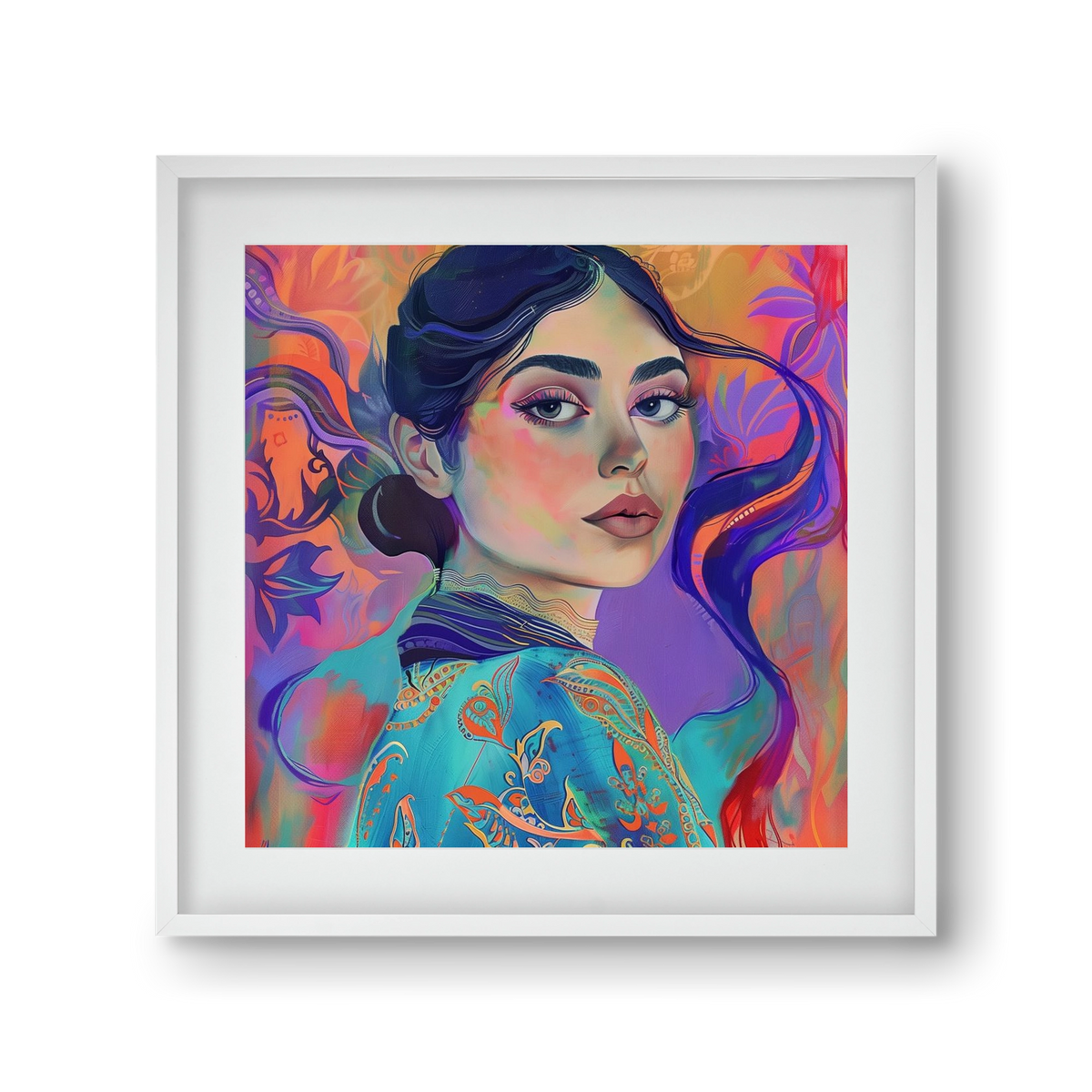 Layers of Thought, 30x30 cm (20x20 cm), Fehér keret, paszpartuval