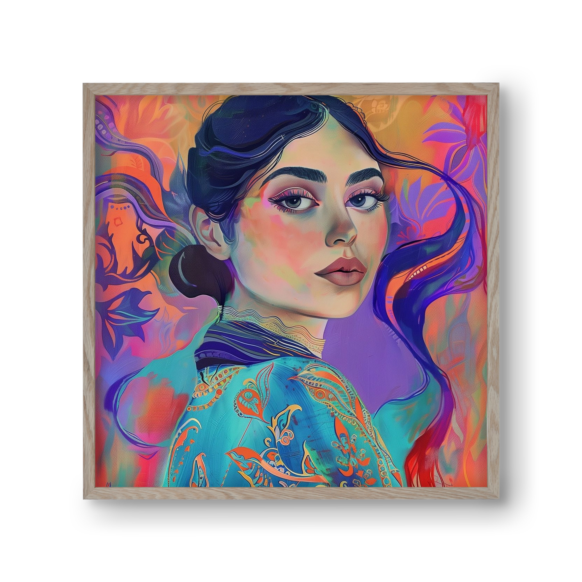 Layers of Thought, 30x30 cm (30x30 cm), Tölgy keret