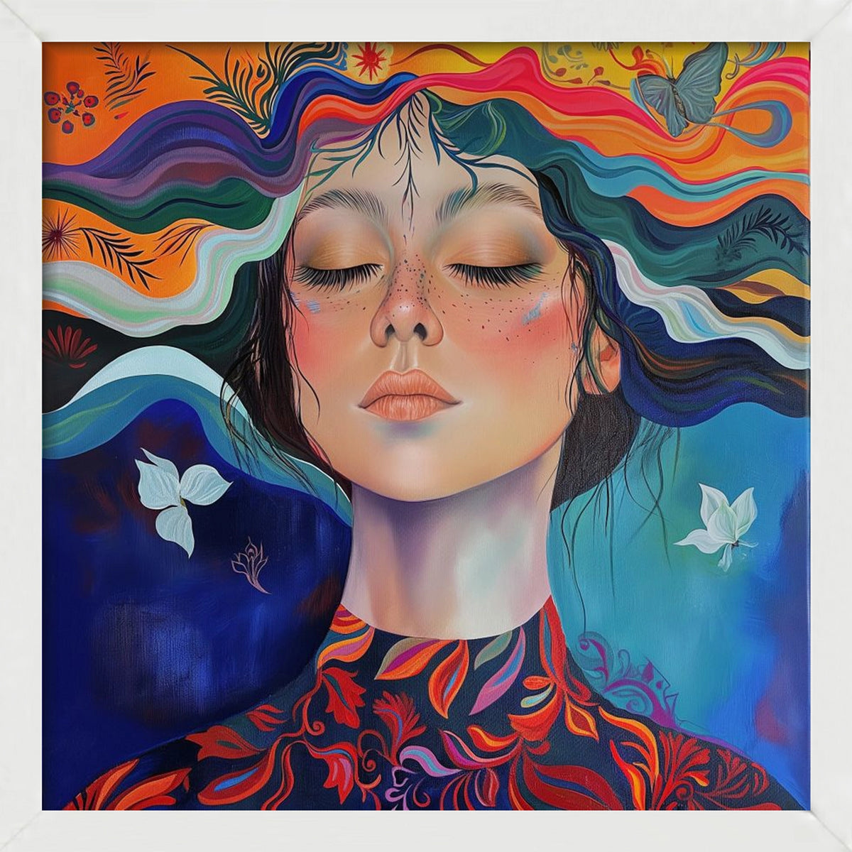 Vibration of Emotions, 50x50 cm (50x50 cm), Fehér keret