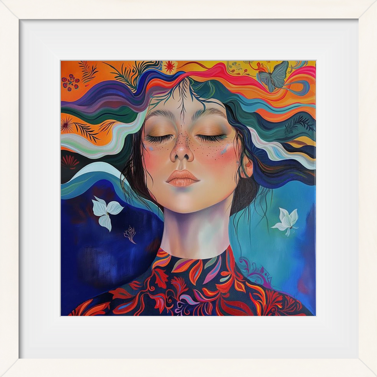 Vibration of Emotions, 40x40 cm (30x30 cm), Fehér keret, paszpartuval