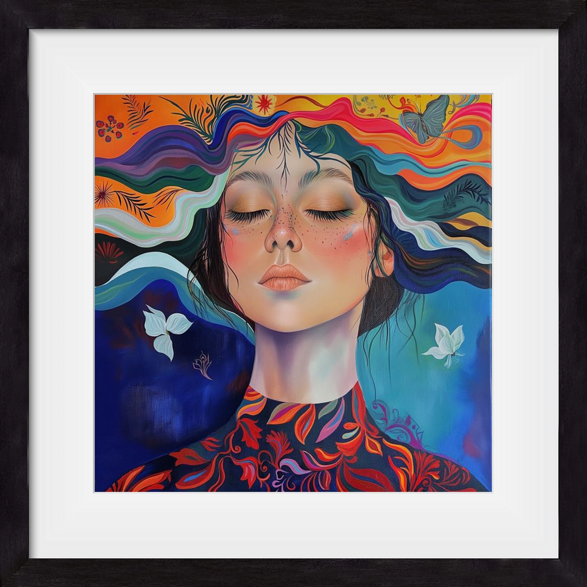 Vibration of Emotions, 50x50 cm (40x40 cm), Fekete keret, paszpartuval