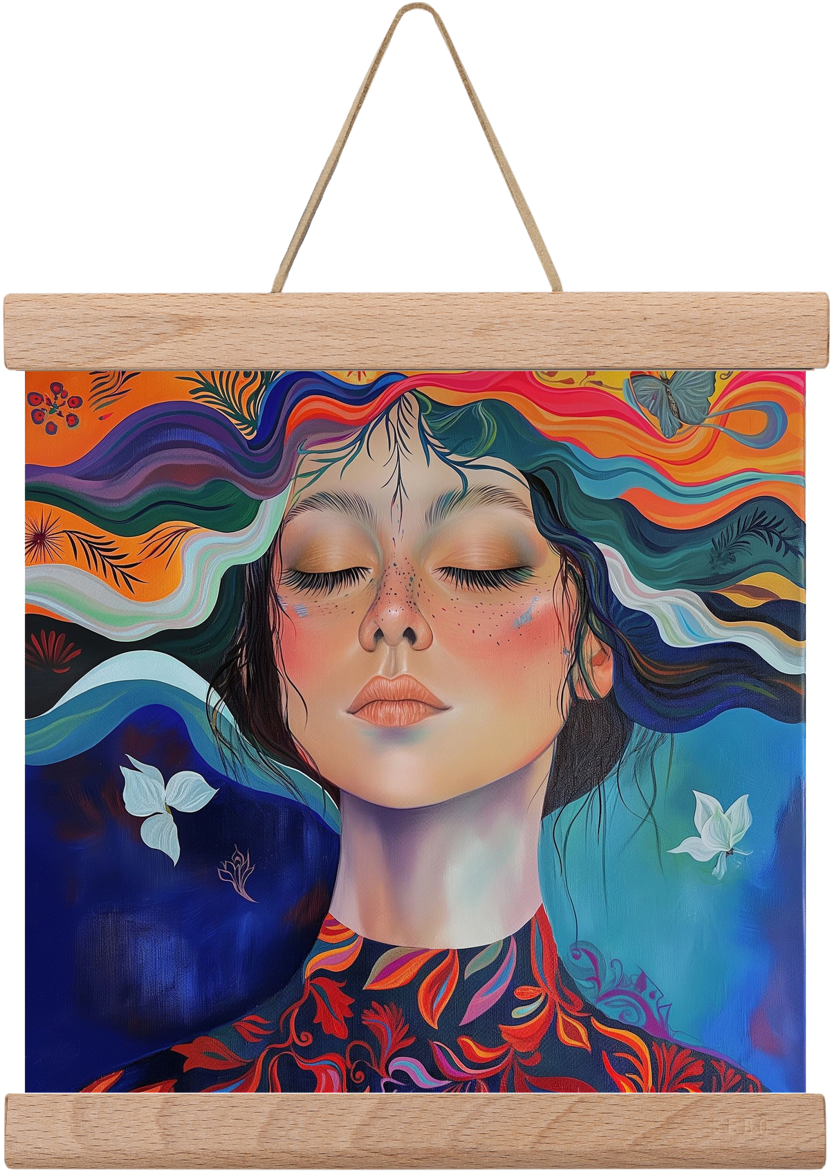 Vibration of Emotions, 20x20 cm (20x20 cm), Tölgy akasztó