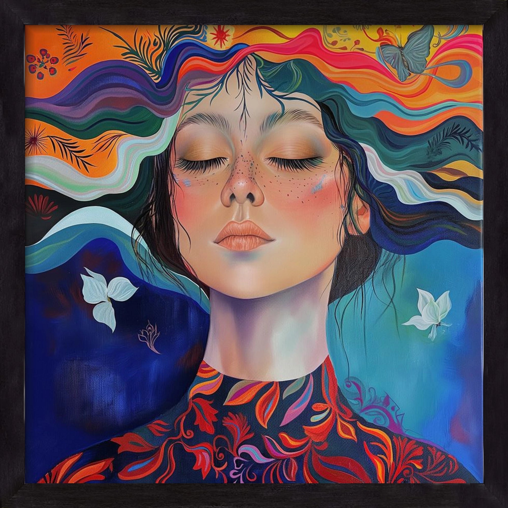 Vibration of Emotions, 30x30 cm (30x30 cm), Fekete keret