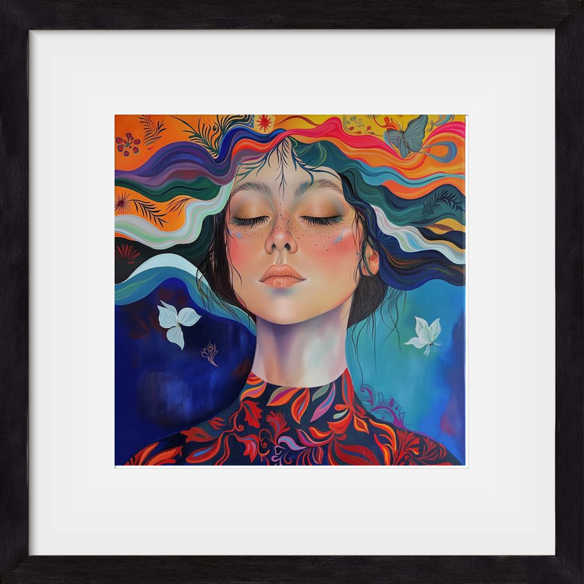 Vibration of Emotions, 30x30 cm (20x20 cm), Fekete keret, paszpartuval