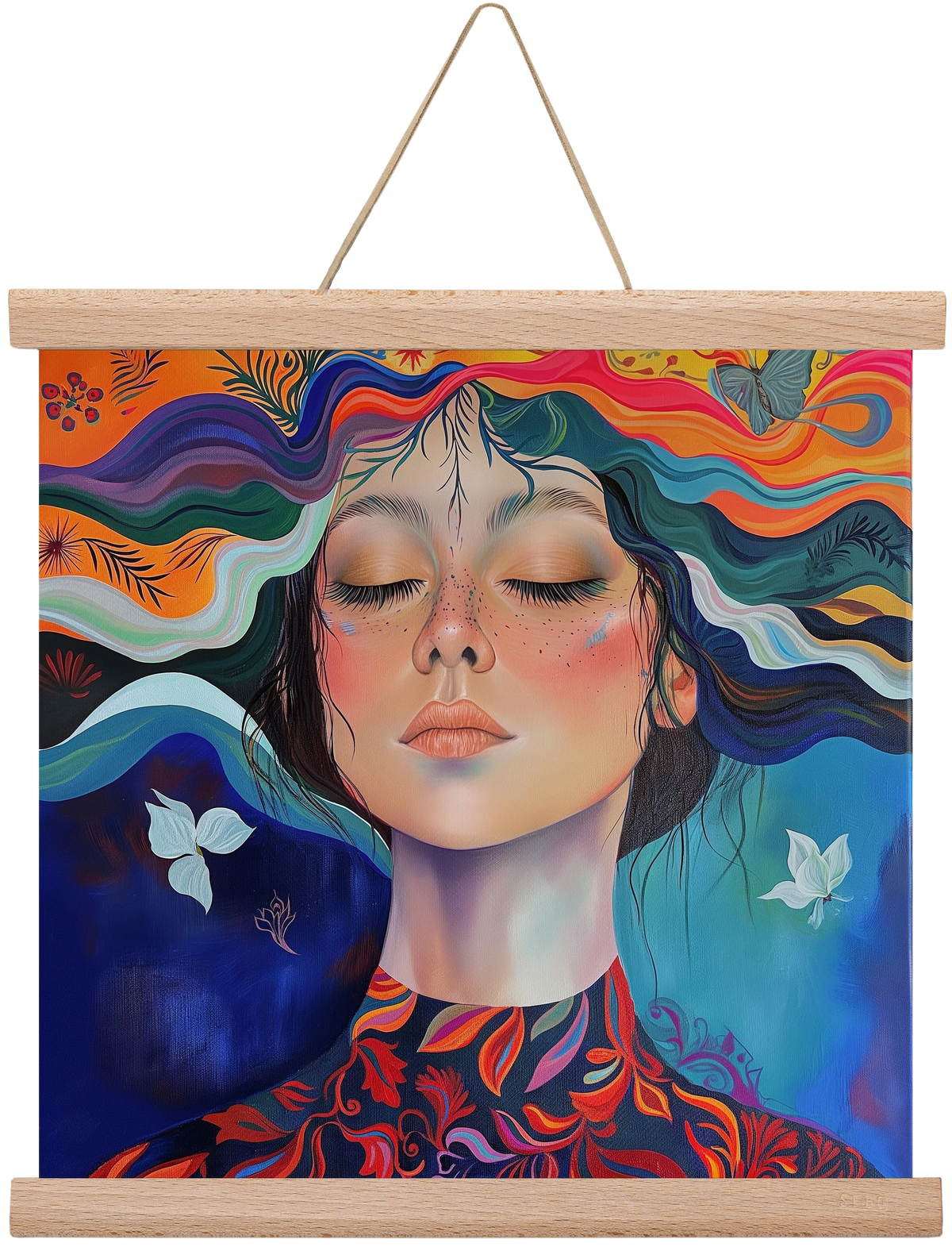 Vibration of Emotions, 30x30 cm (30x30 cm), Tölgy akasztó