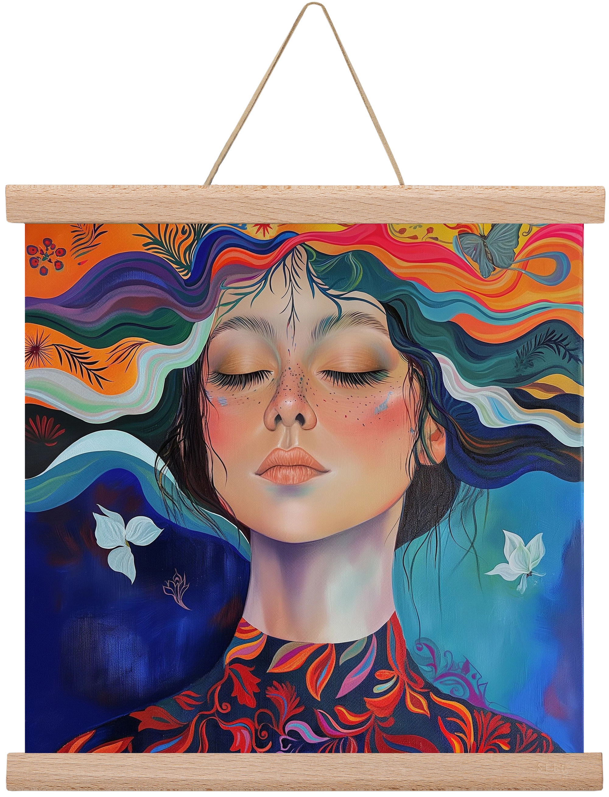 Vibration of Emotions, 30x30 cm (30x30 cm), Tölgy akasztó