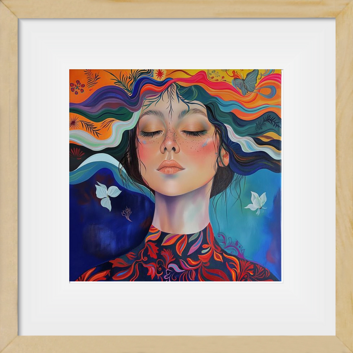 Vibration of Emotions, 30x30 cm (20x20 cm), Tölgy keret, paszpartuval