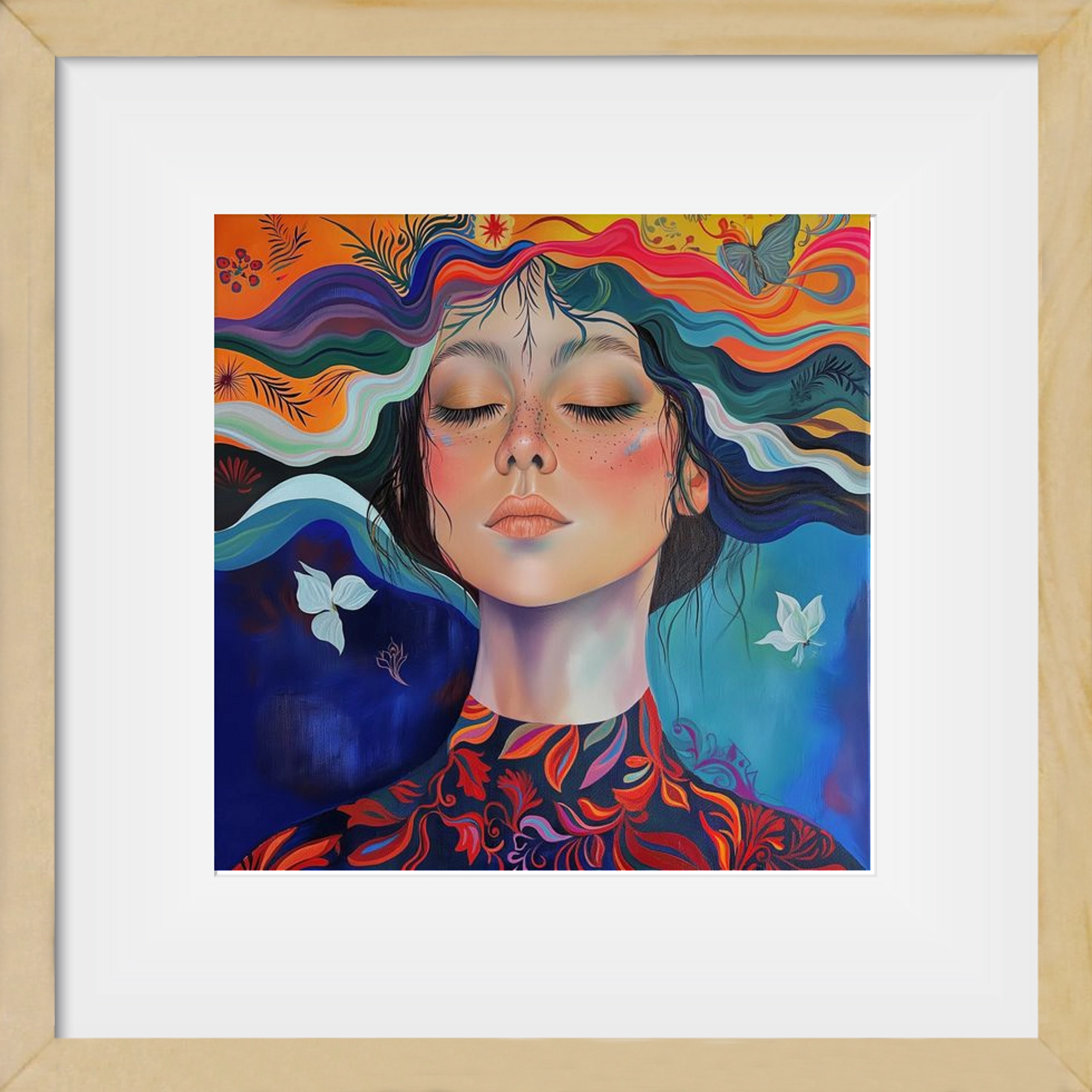 Vibration of Emotions, 30x30 cm (20x20 cm), Tölgy keret, paszpartuval