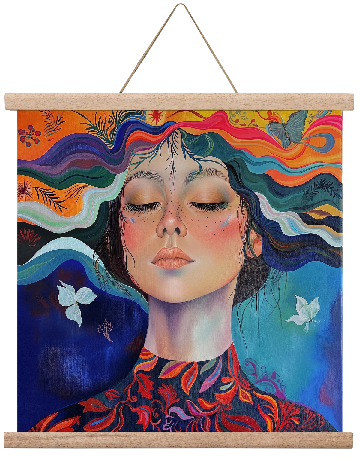 Vibration of Emotions, 40x40 cm (40x40 cm), Tölgy akasztó