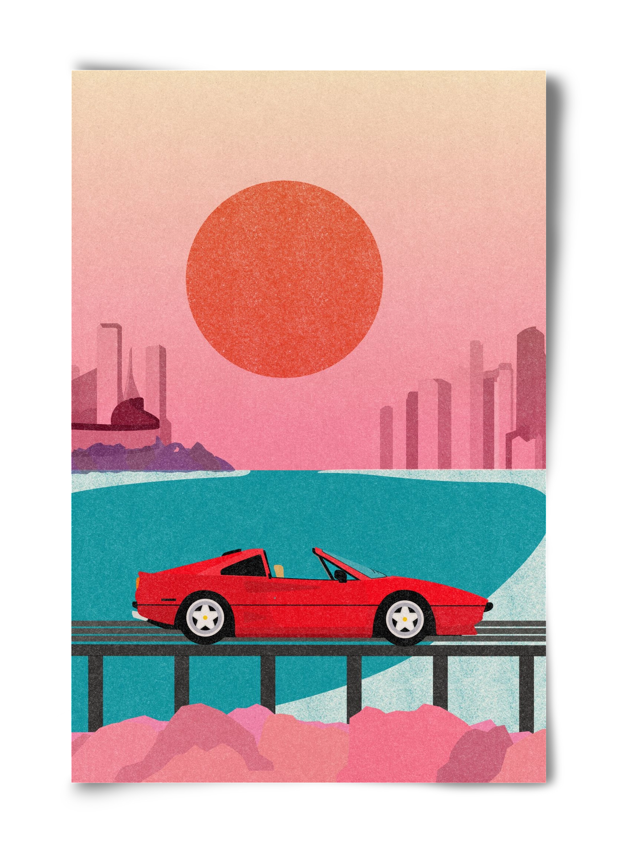 Future Bay Sunset, 40x60 cm, Keret nélkül