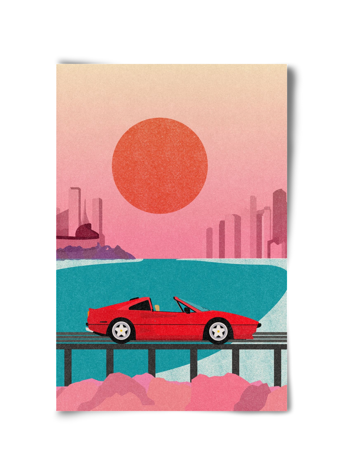 Future Bay Sunset, 30x45 cm, Keret nélkül