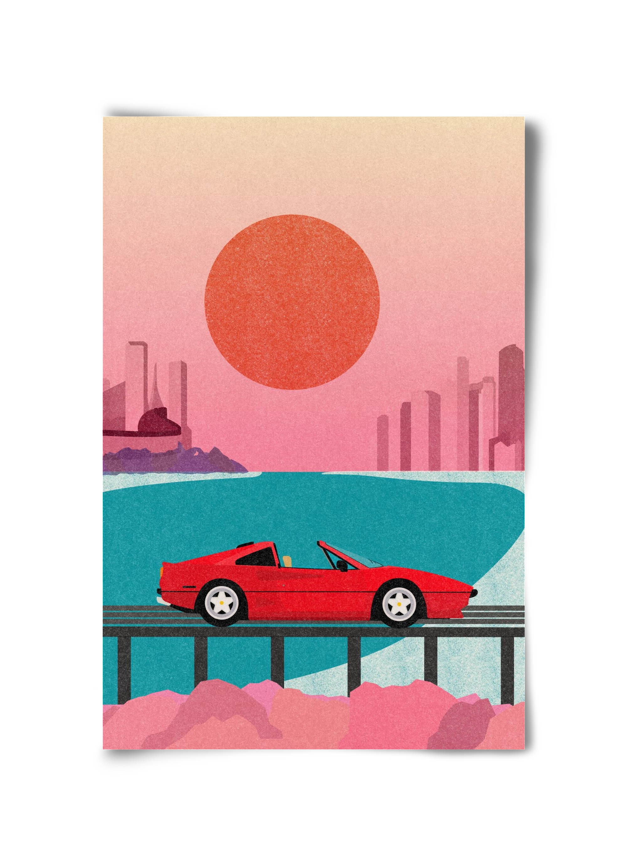 Future Bay Sunset, 30x45 cm, Keret nélkül