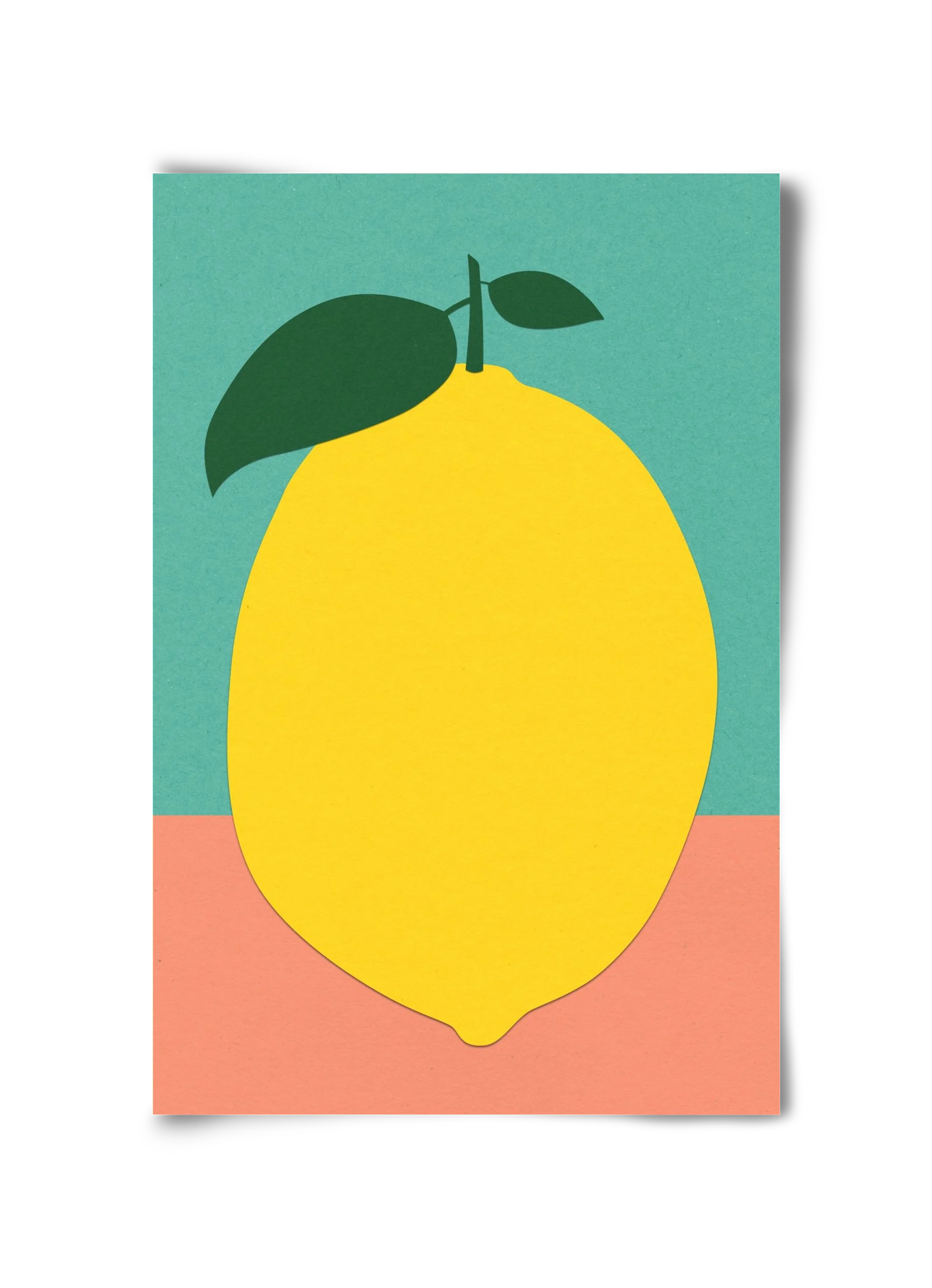 Lemon With Two Leaves