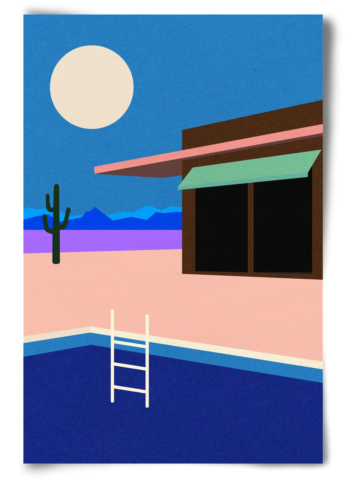 Desert House By Night, 60x90 cm, Keret nélkül