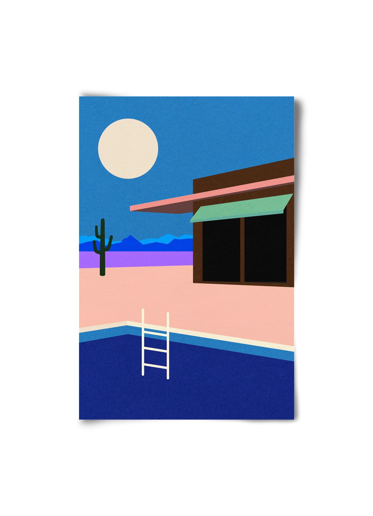 Desert House By Night, 20x30 cm, Keret nélkül