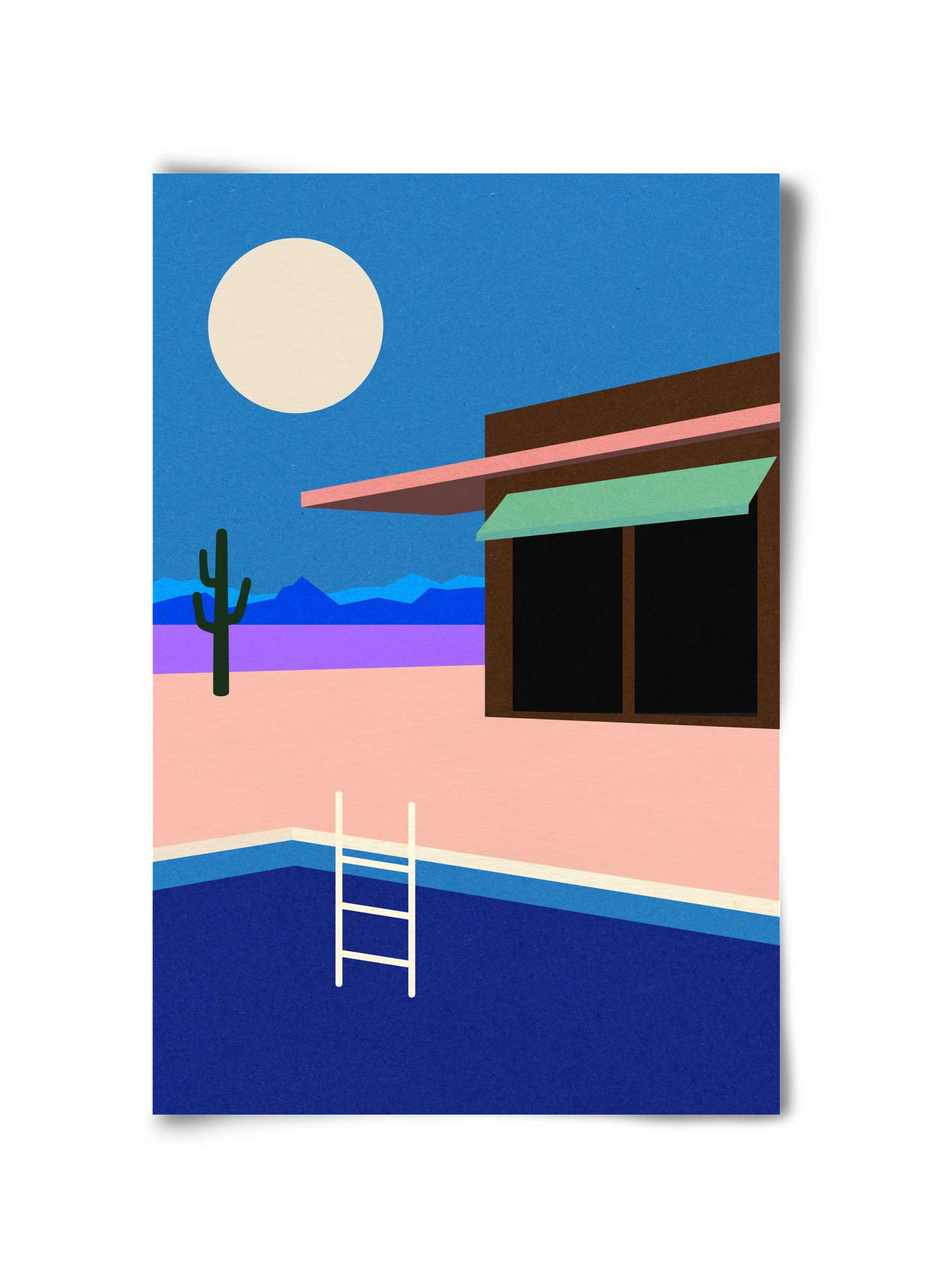 Desert House By Night, 30x45 cm, Keret nélkül