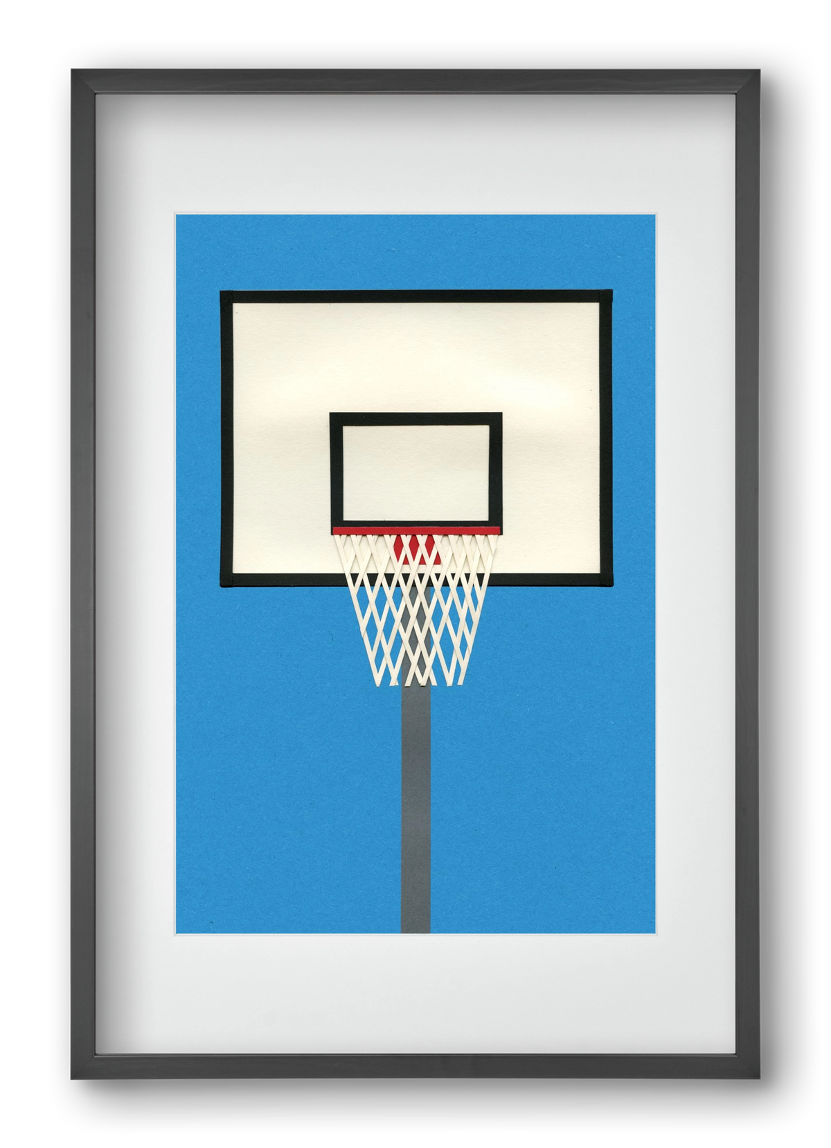 Oakland Basketball Team Blue, 40x60 cm (30x45 cm), Fekete keret, paszpartuval