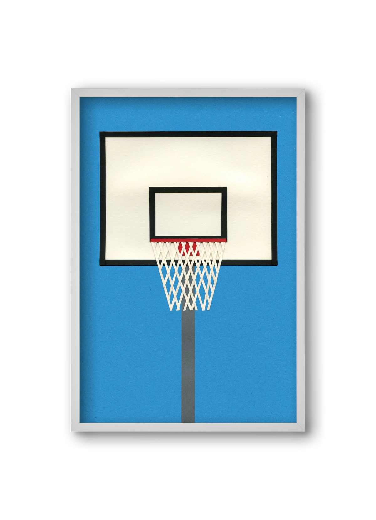 Oakland Basketball Team Blue, 20x30 cm (20x30 cm), Fehér keret