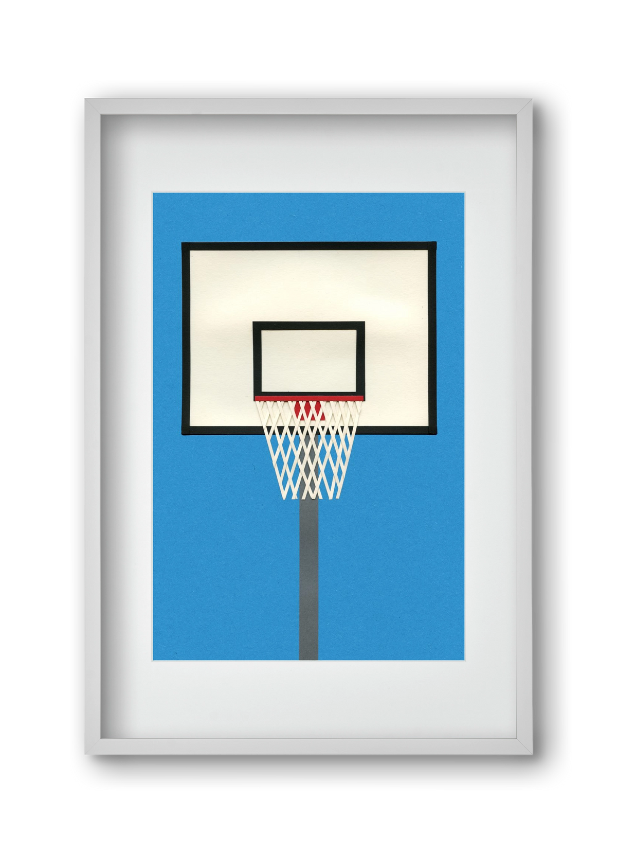Oakland Basketball Team Blue, 30x45 cm (20x30 cm), Fehér keret, paszpartuval