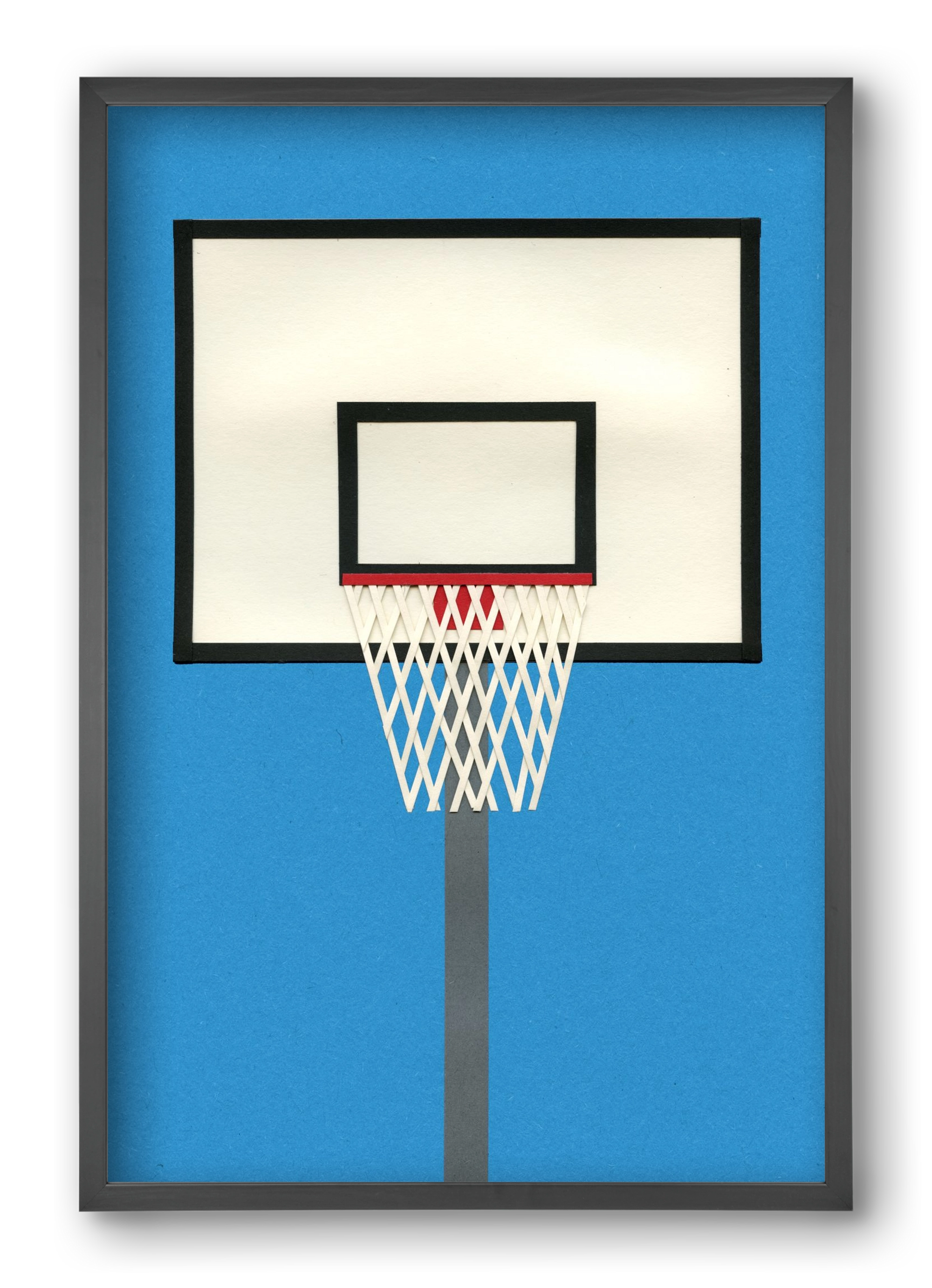 Oakland Basketball Team Blue, 40x60 cm (40x60 cm), Fekete keret