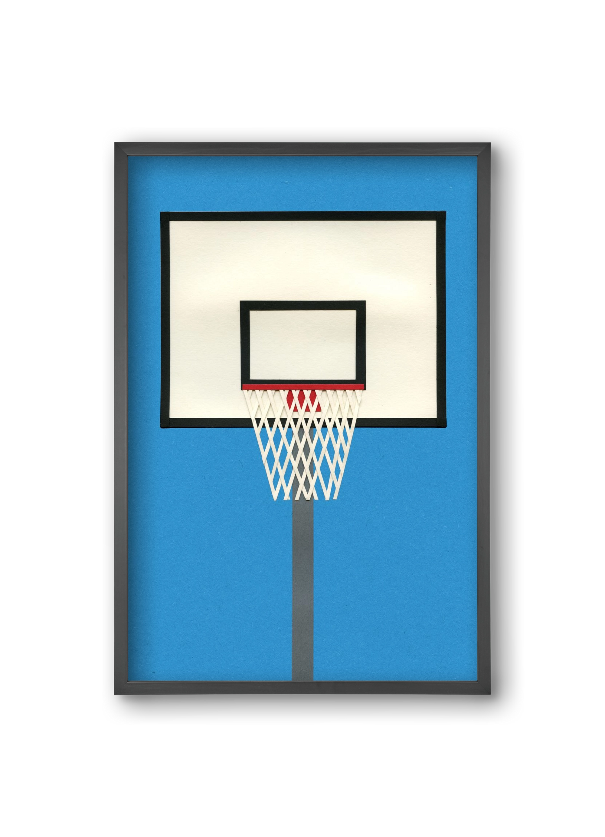 Oakland Basketball Team Blue, 20x30 cm (20x30 cm), Fekete keret